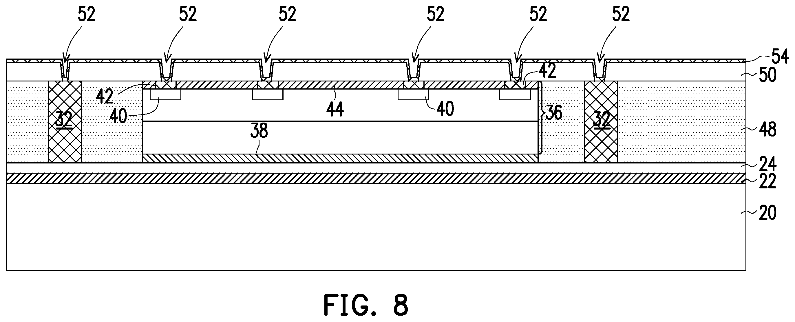 Patent US11854997 Figure 8 – Method of forming semiconductor device