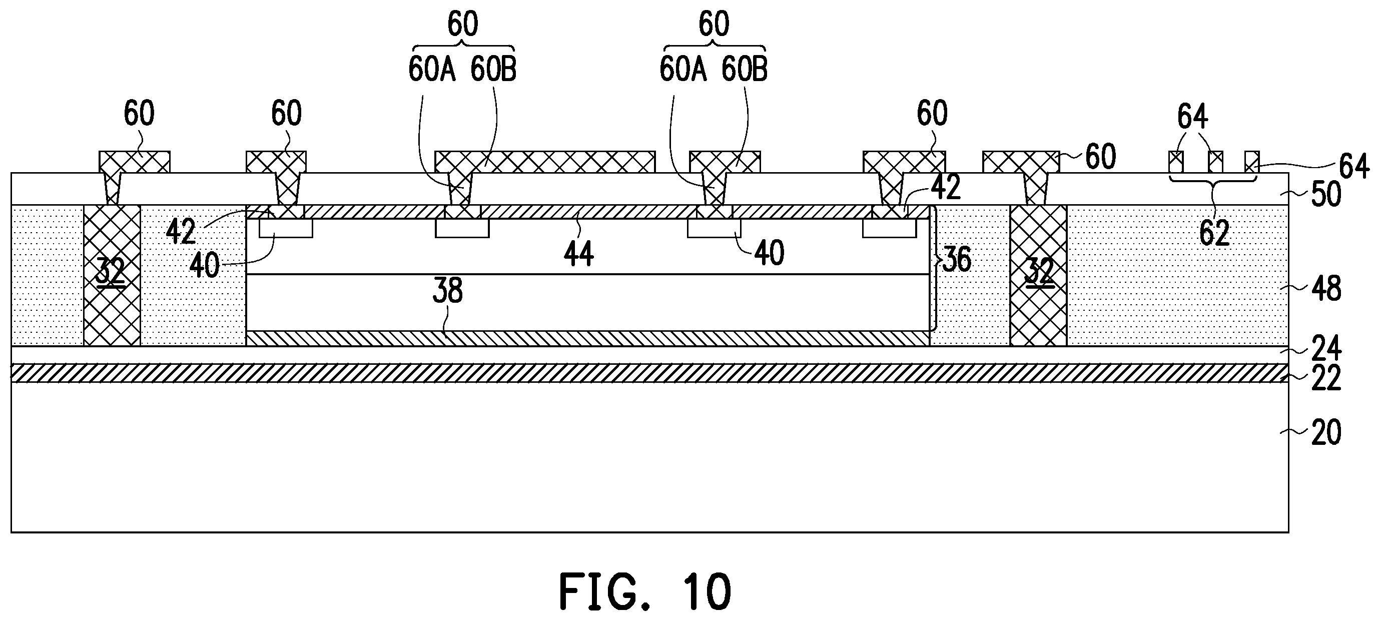 Patent US11854997 Figure 10 – Method of forming semiconductor device