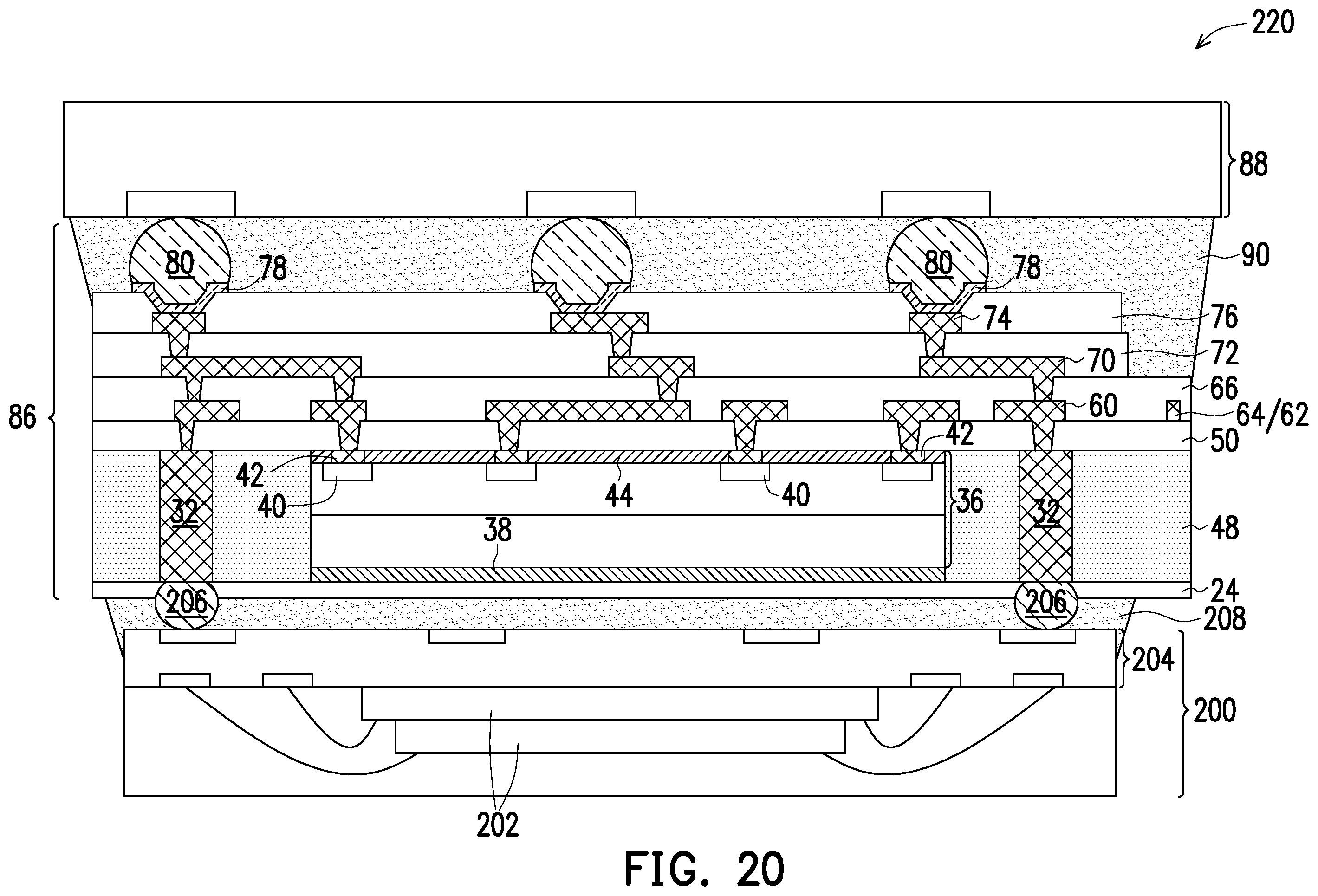 Patent US11854997 Figure 20 – Method of forming semiconductor device