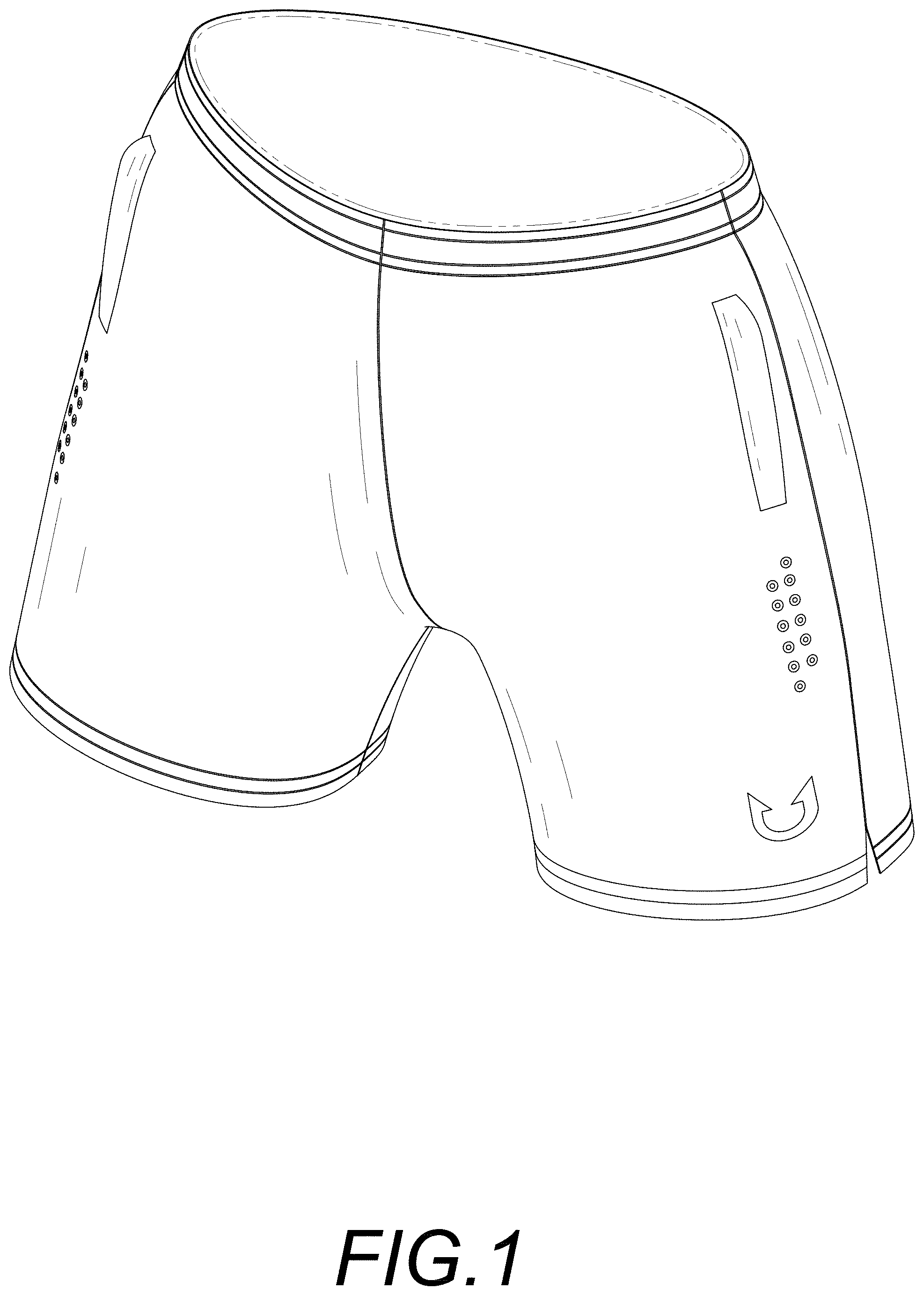 Patent USD0999481 Figure 1 – Athletic short