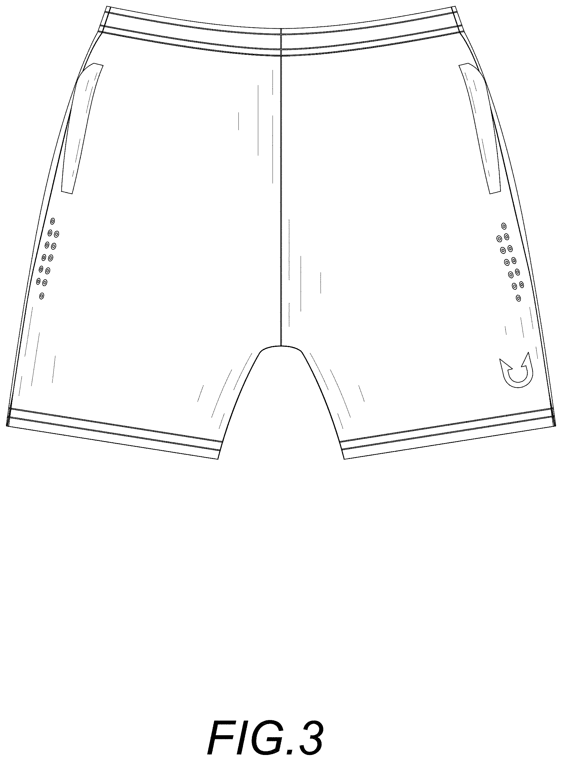 Patent USD0999481 Figure 3 – Athletic short