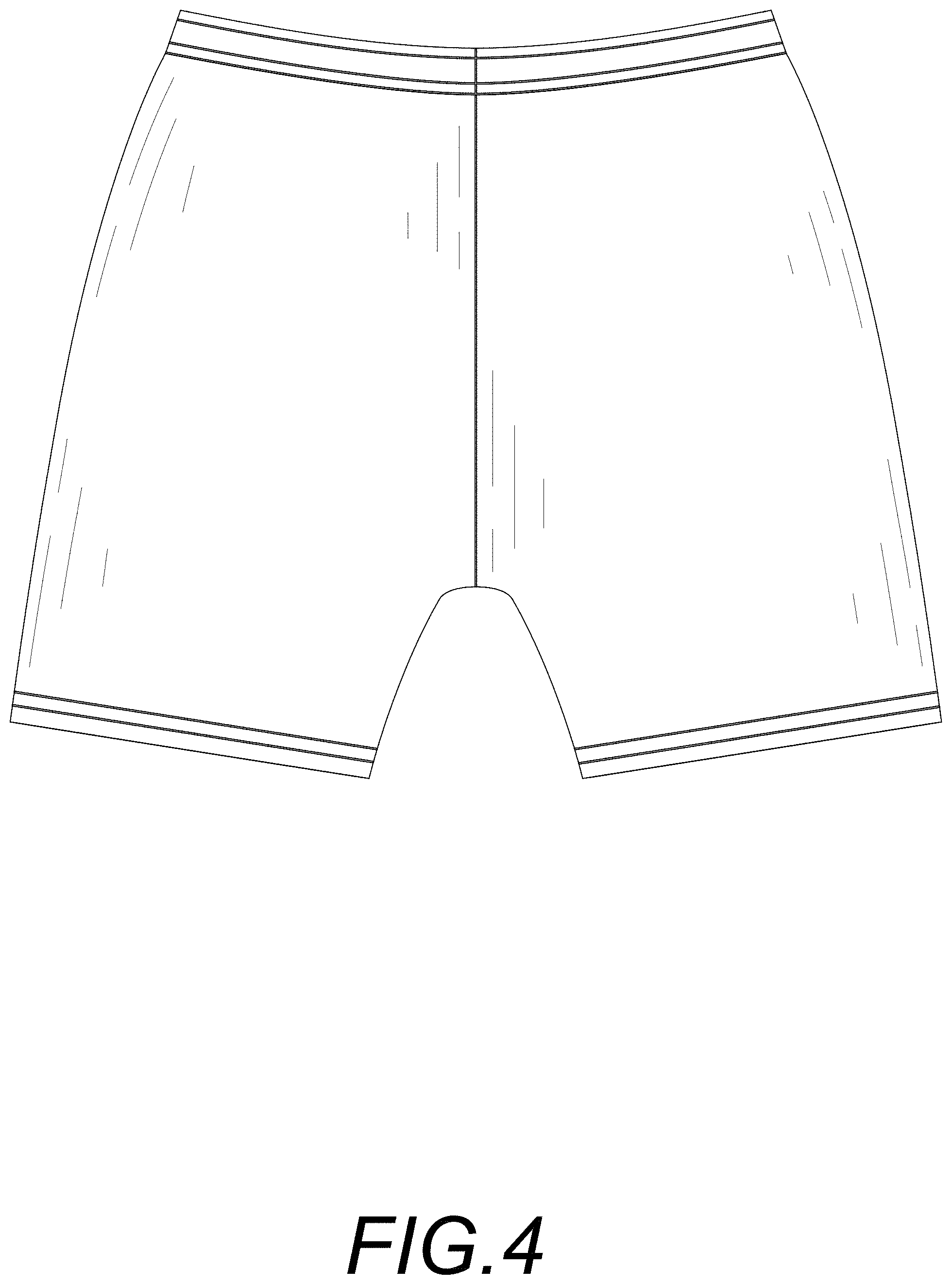 Patent USD0999481 Figure 4 – Athletic short