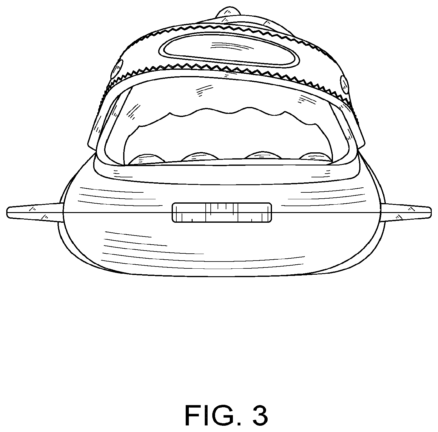 Patent USD0999487 Figure 3 – Shark cartoon animal shape beach shoe