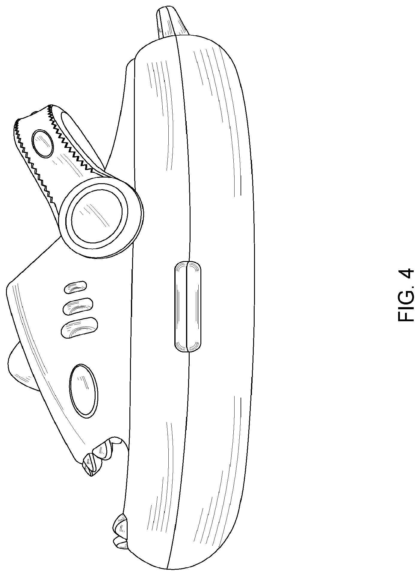Patent USD0999487 Figure 4 – Shark cartoon animal shape beach shoe