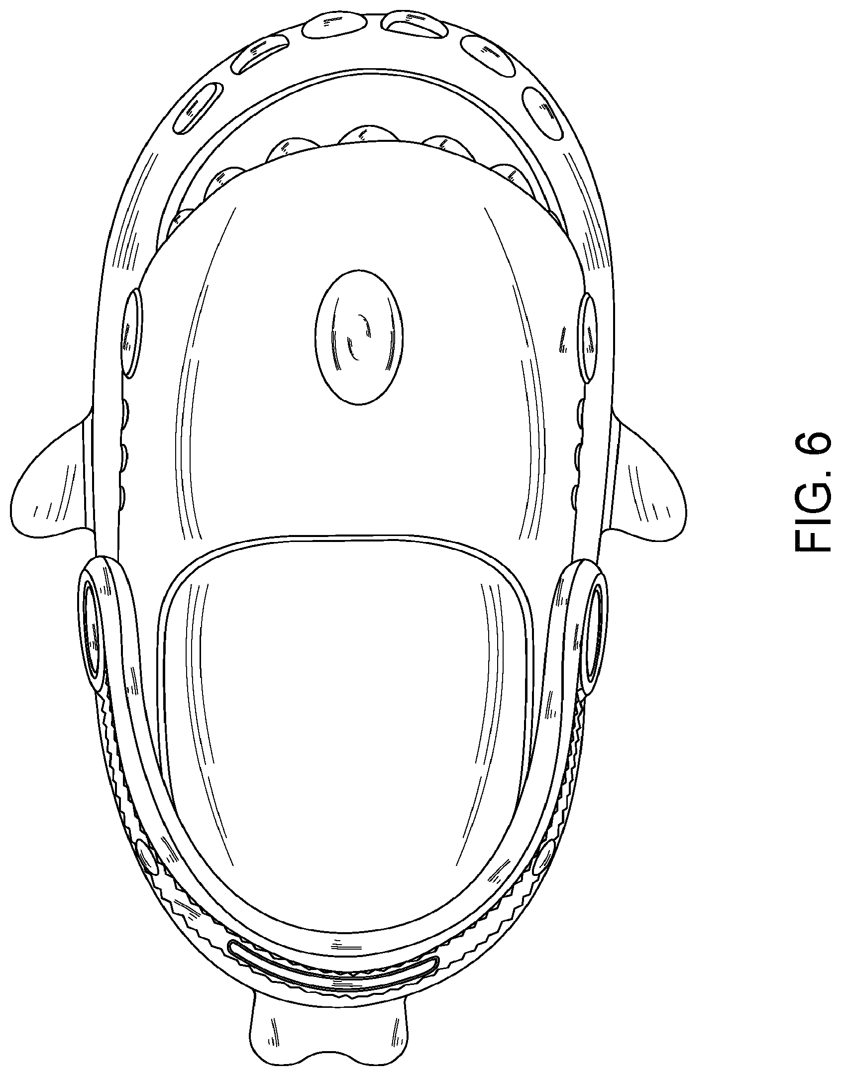 Patent USD0999487 Figure 6 – Shark cartoon animal shape beach shoe