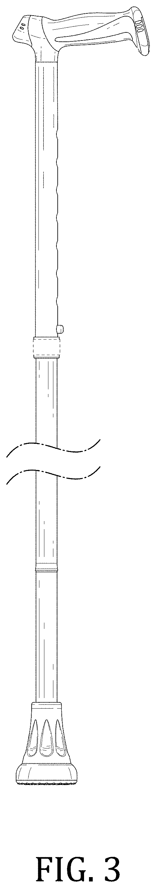 Patent USD0999517 Figure 3 – Walking cane