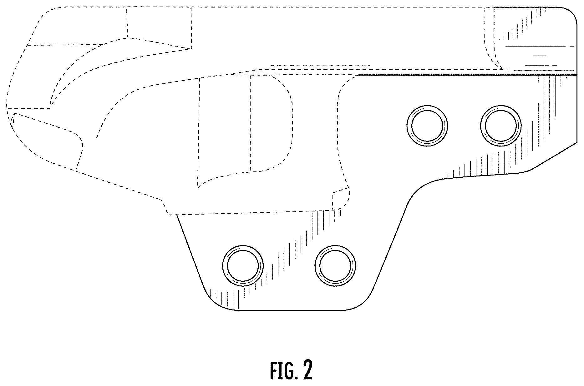 Patent USD0999519 Figure 2 – Holster with accessory receiving holes