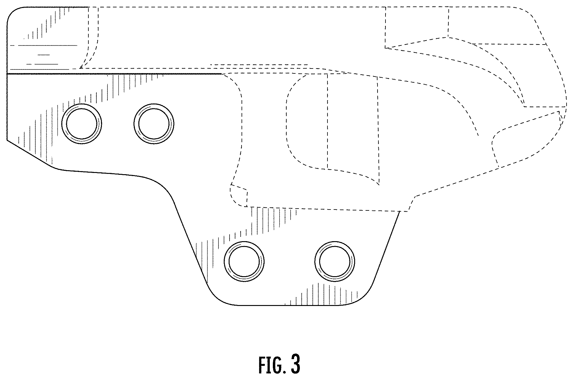 Patent USD0999519 Figure 3 – Holster with accessory receiving holes