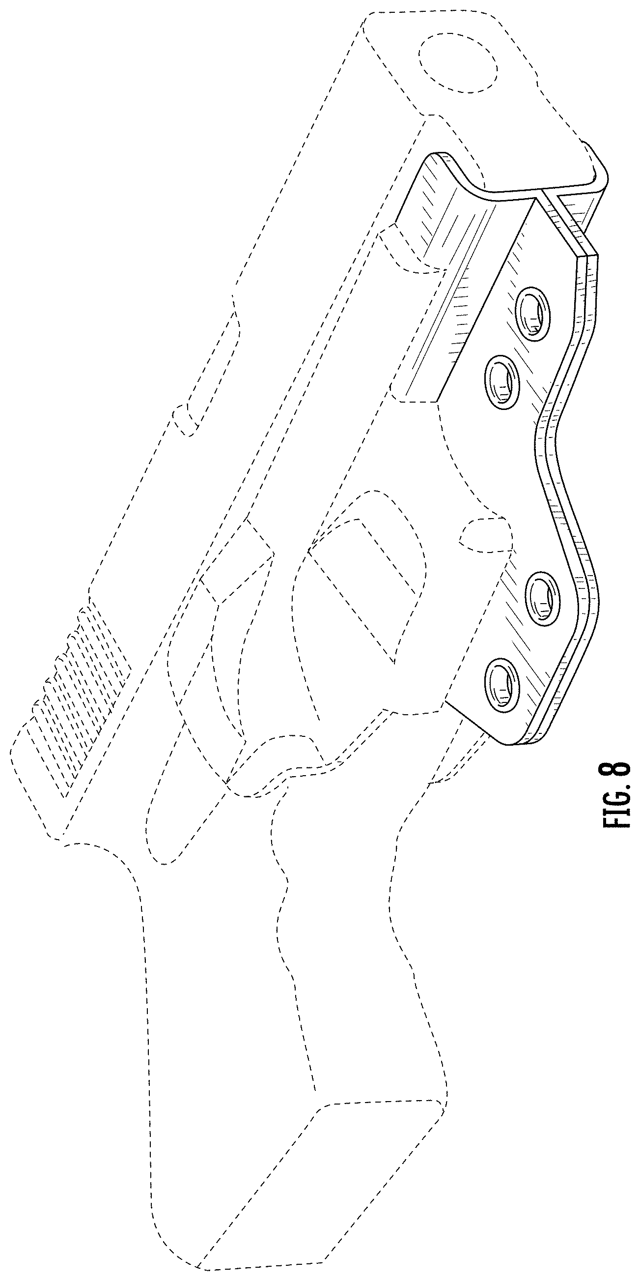 Patent USD0999519 Figure 6 – Holster with accessory receiving holes