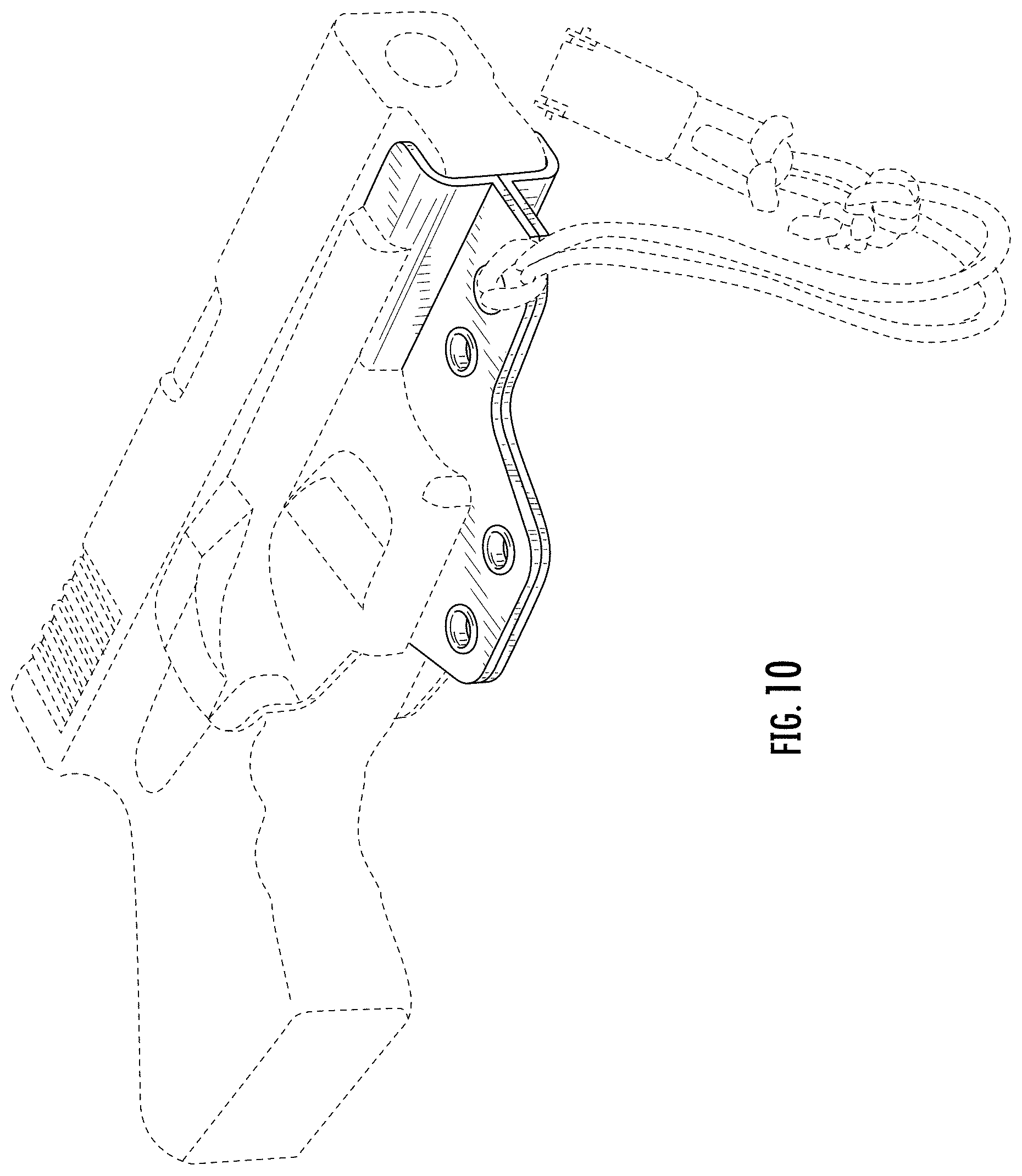 Patent USD0999519 Figure 8 – Holster with accessory receiving holes