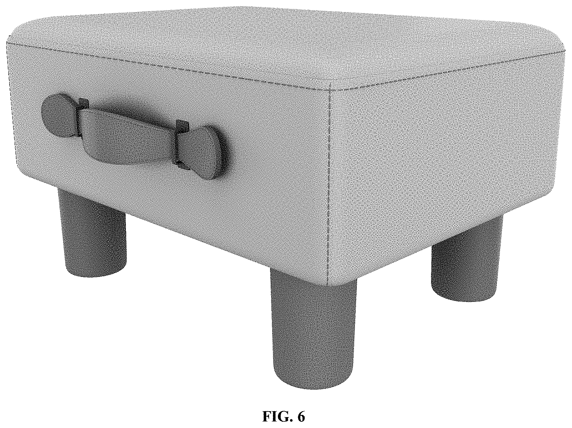Patent USD0999522 Figure 4 – Suitcase shaped footstool