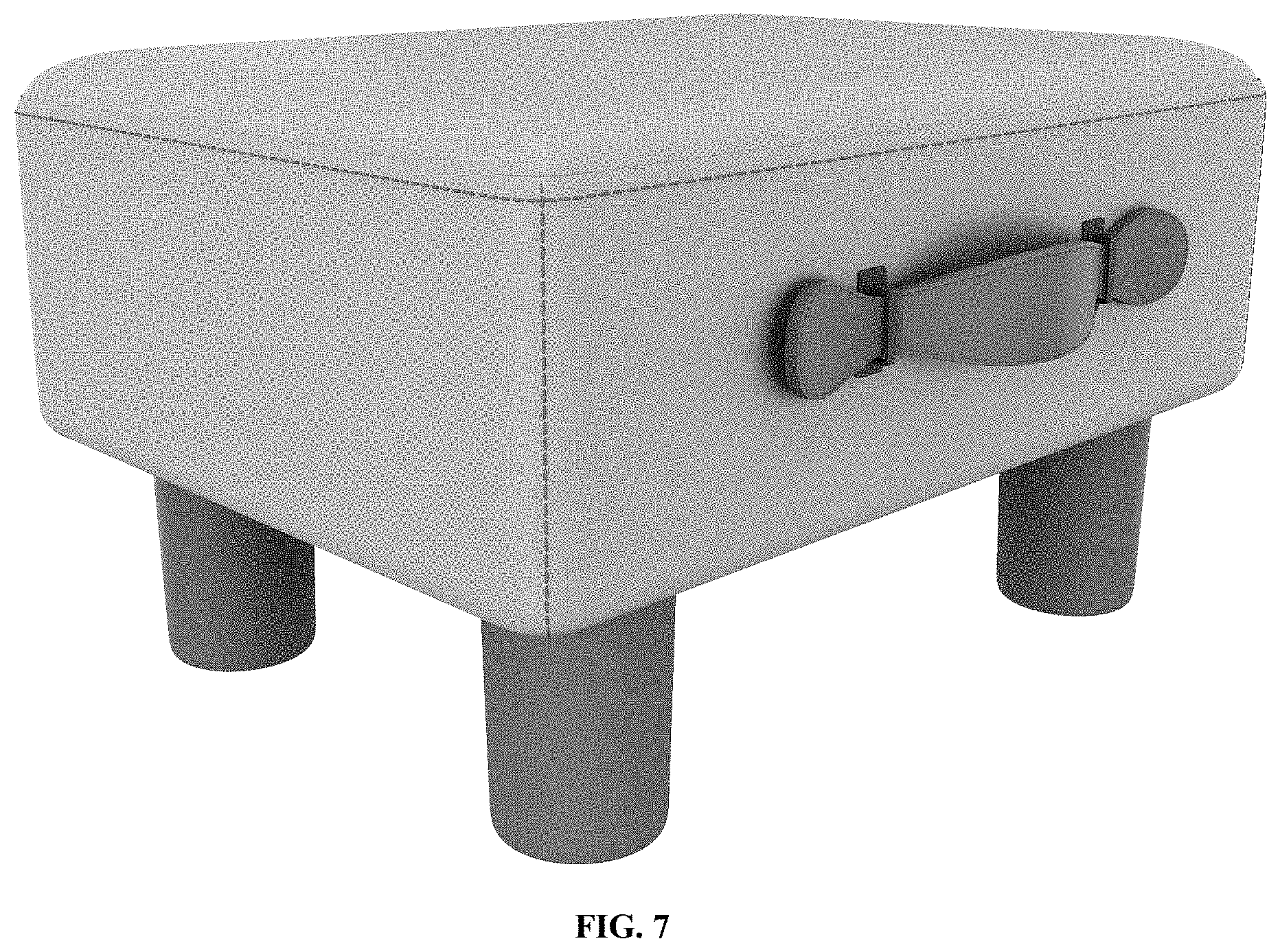 Patent USD0999522 Figure 5 – Suitcase shaped footstool