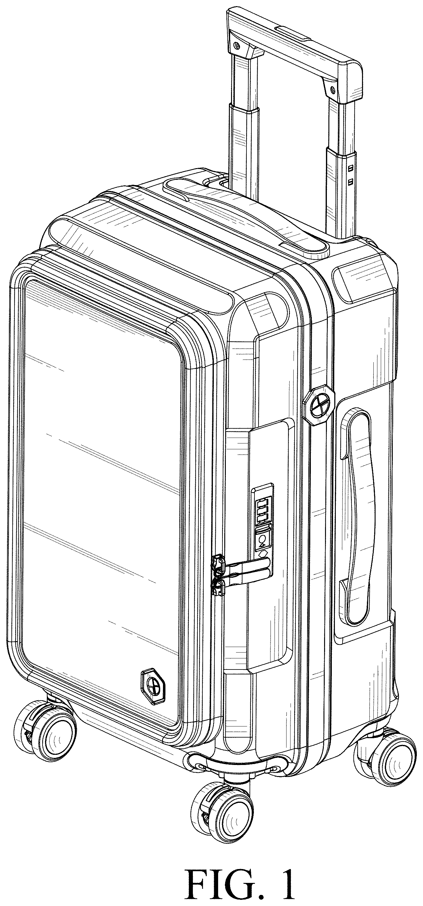 Patent USD0999523 Figure 1 – Luggage case
