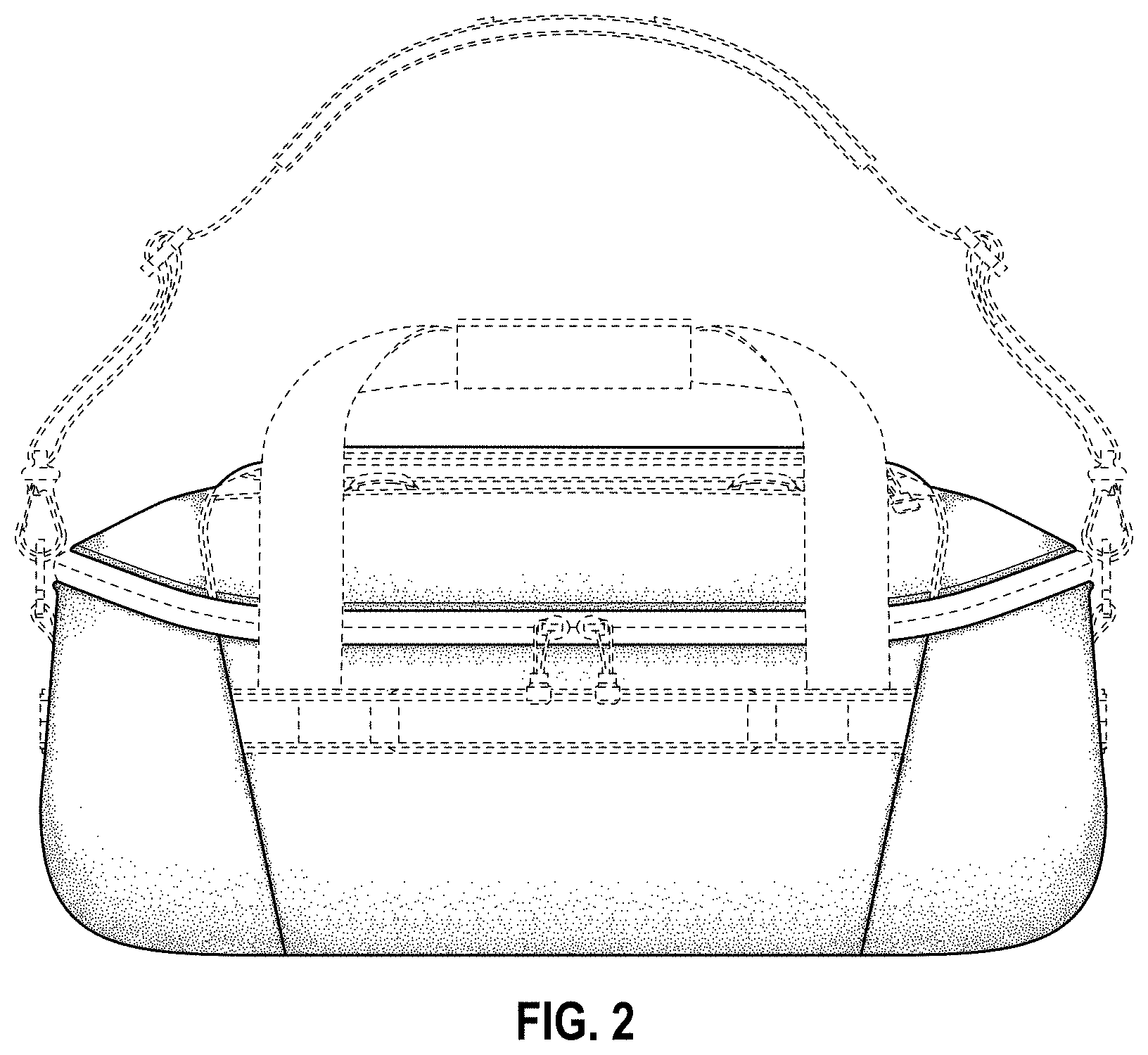 Patent USD0999524 Figure 2 – Duffel bag