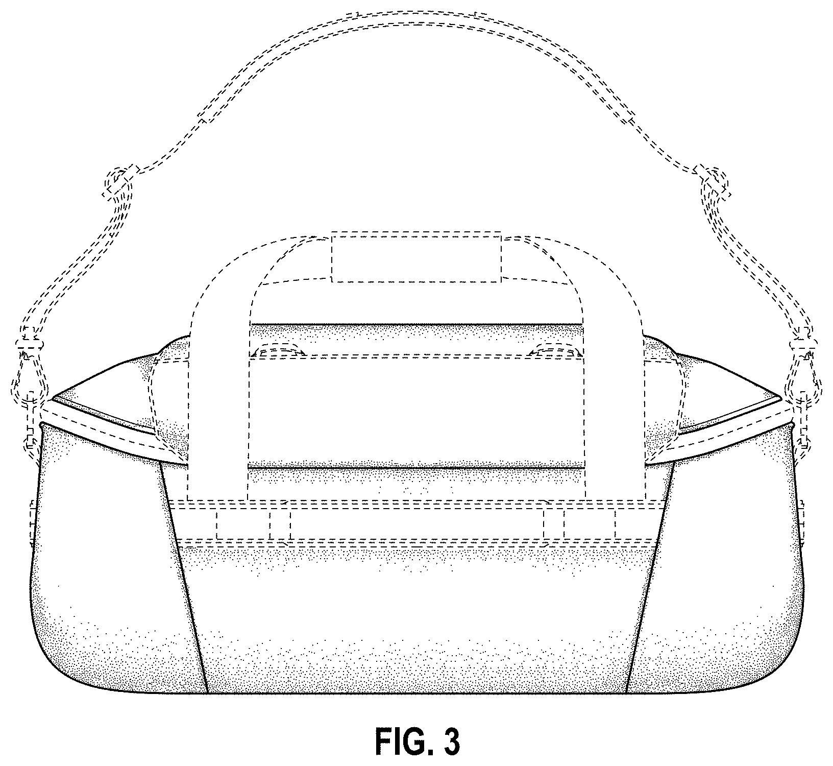 Patent USD0999524 Figure 3 – Duffel bag