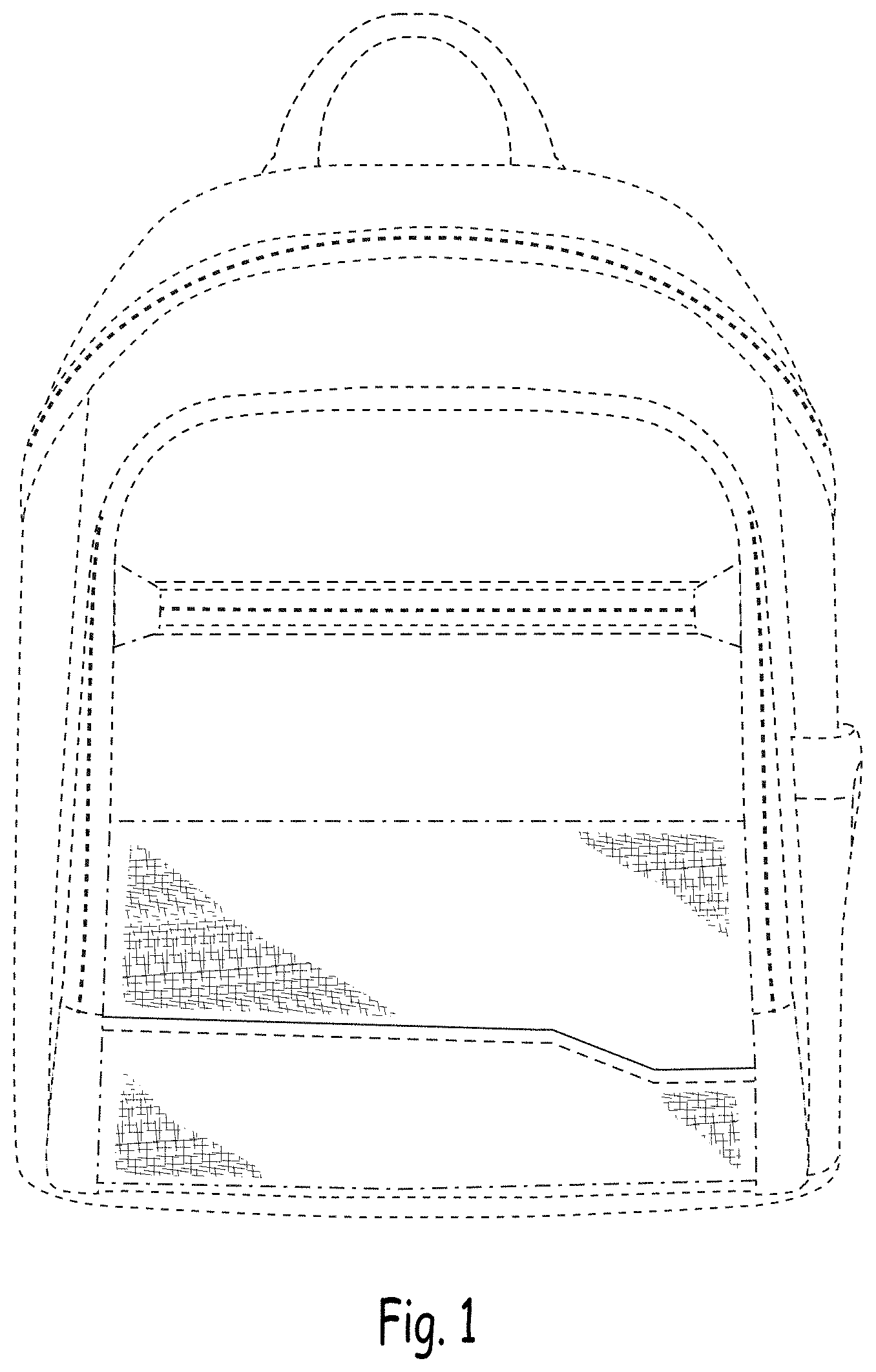 Patent USD0999528 Figure 1 – Bag