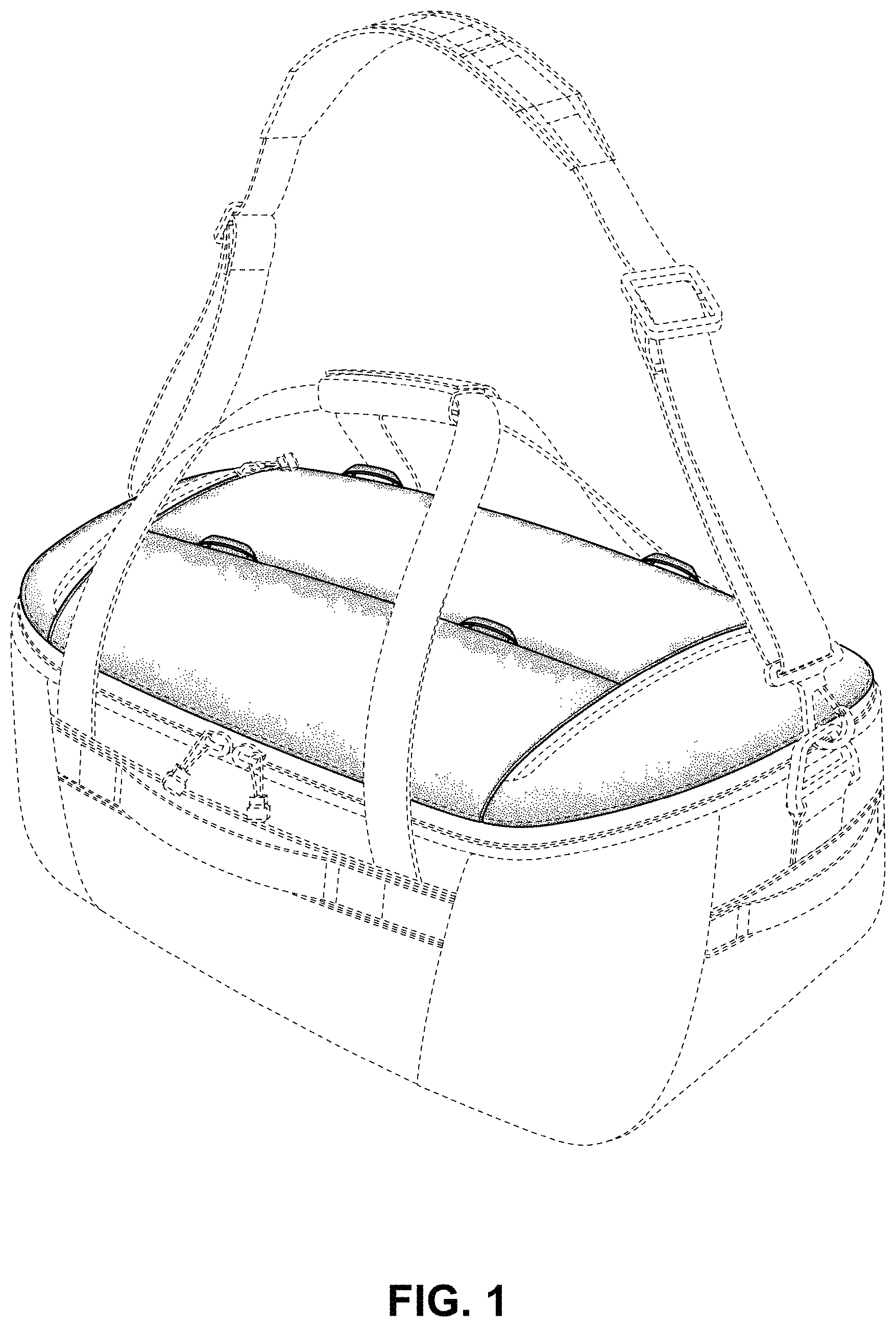 Patent USD0999529 Figure 1 – Duffel bag