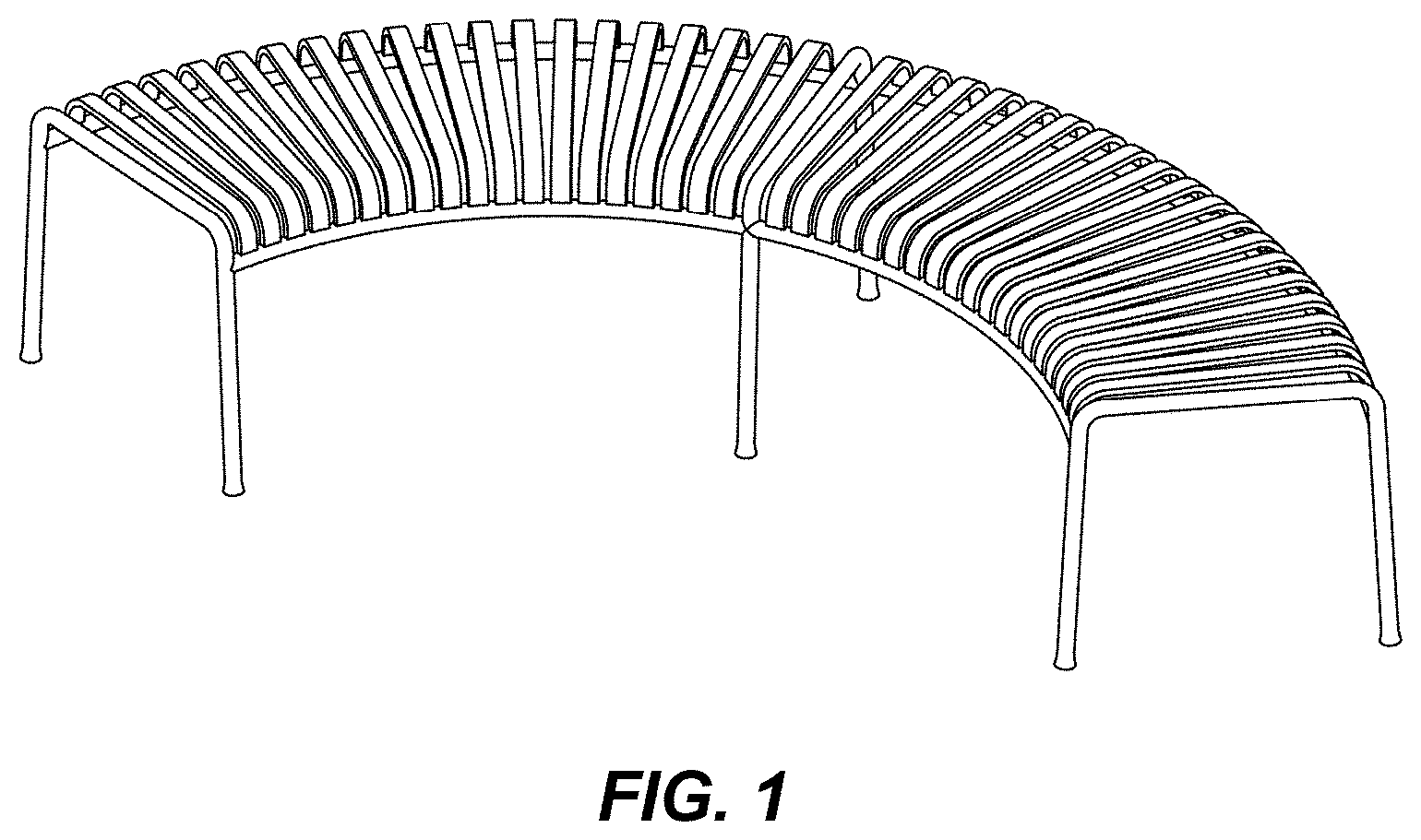 Patent USD0999540 Figure 1 – Bench