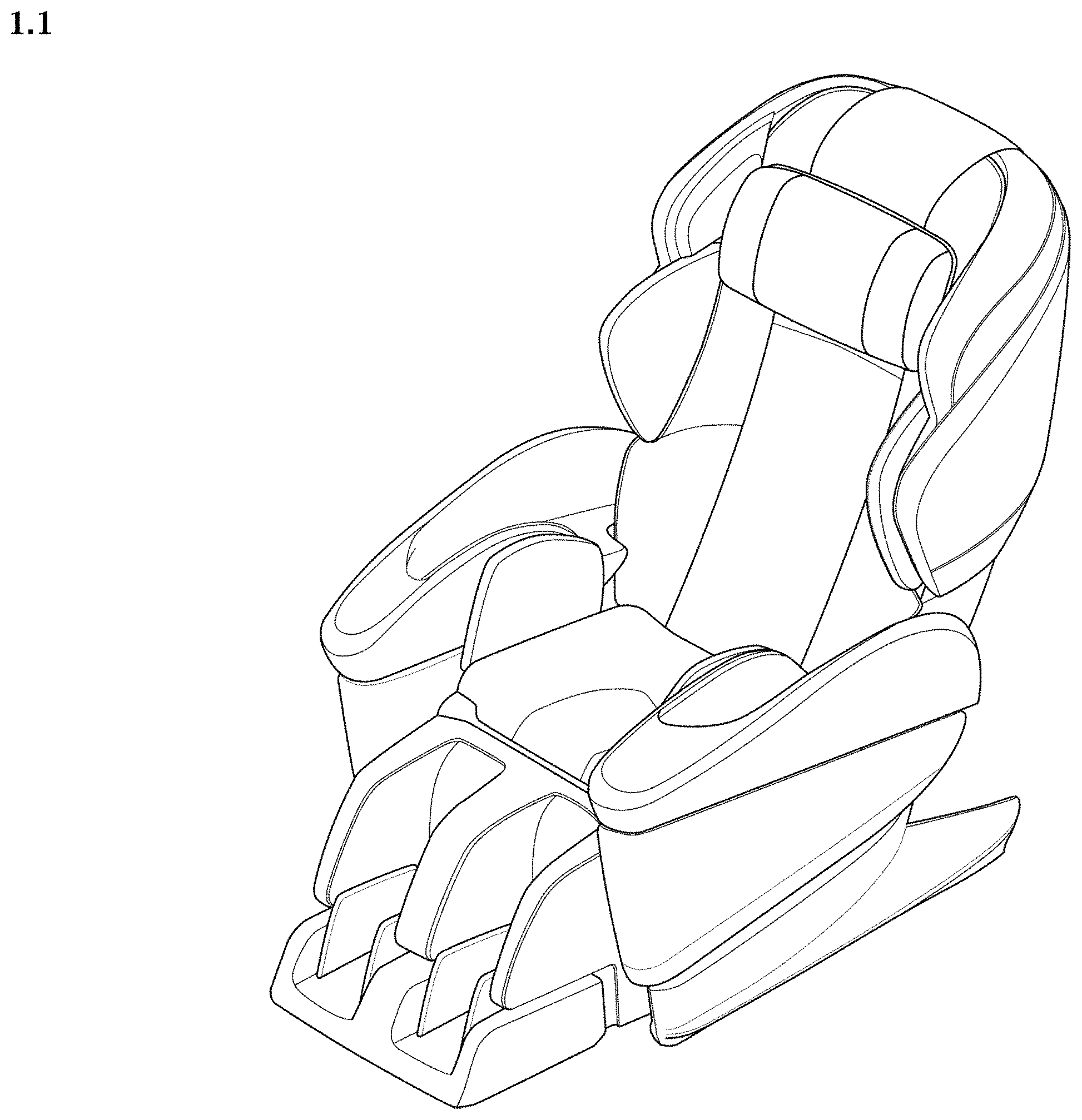 Patent USD0999546 — Massage chair — Figure 1