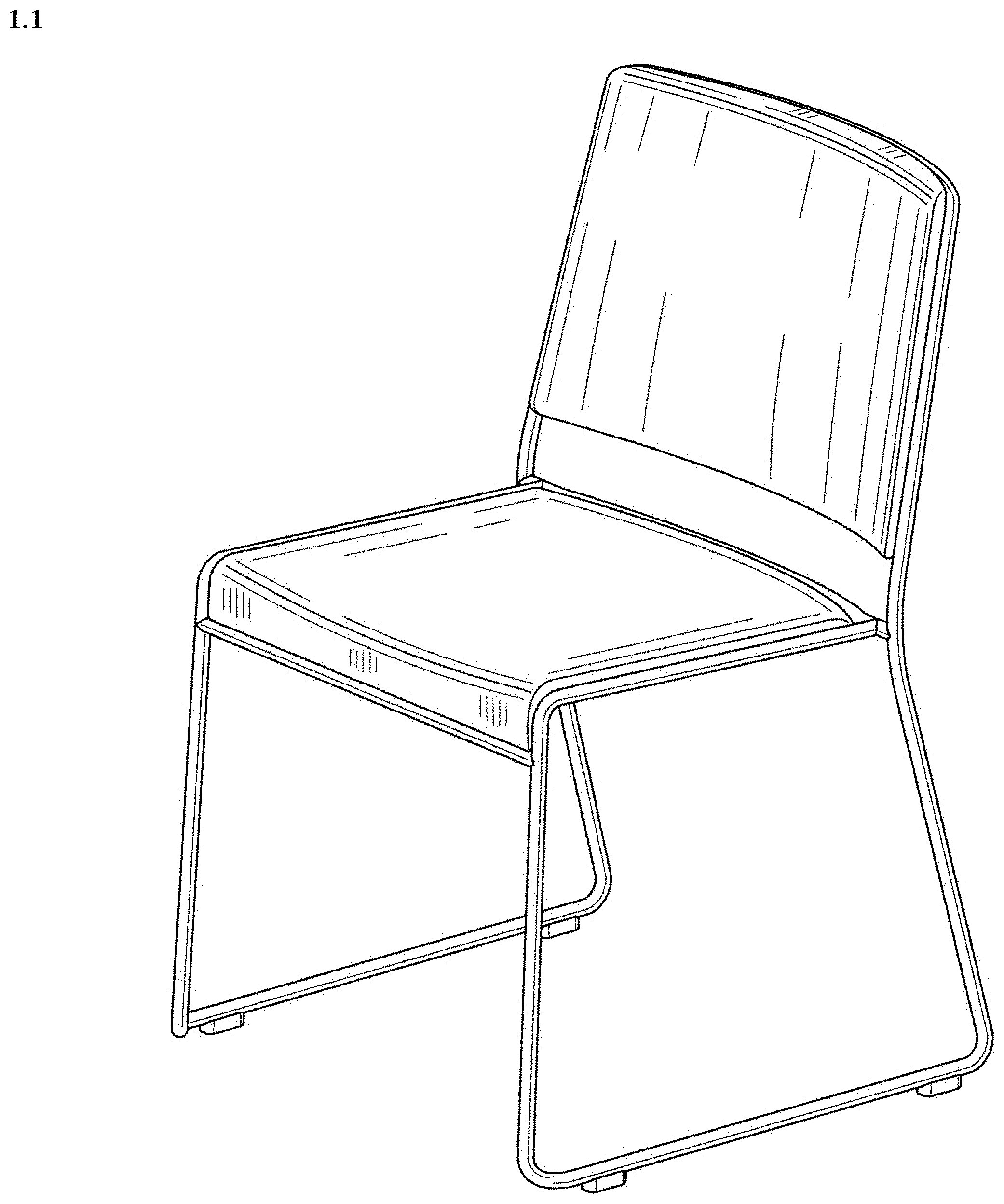 Patent USD0999549 Figure 1 – Chair