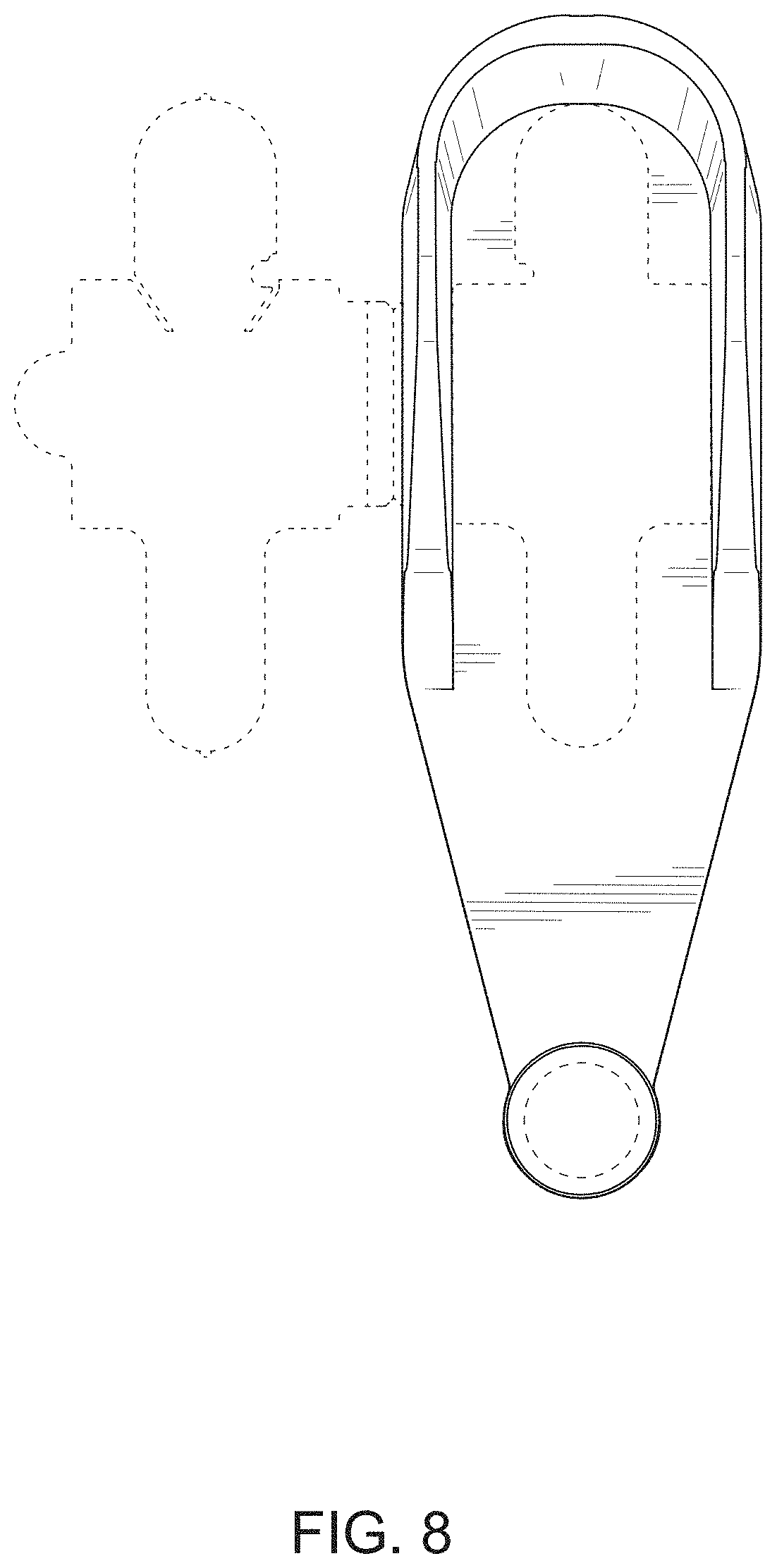 Patent USD0999552 Figure 8 – Hygiene implements holder with shield