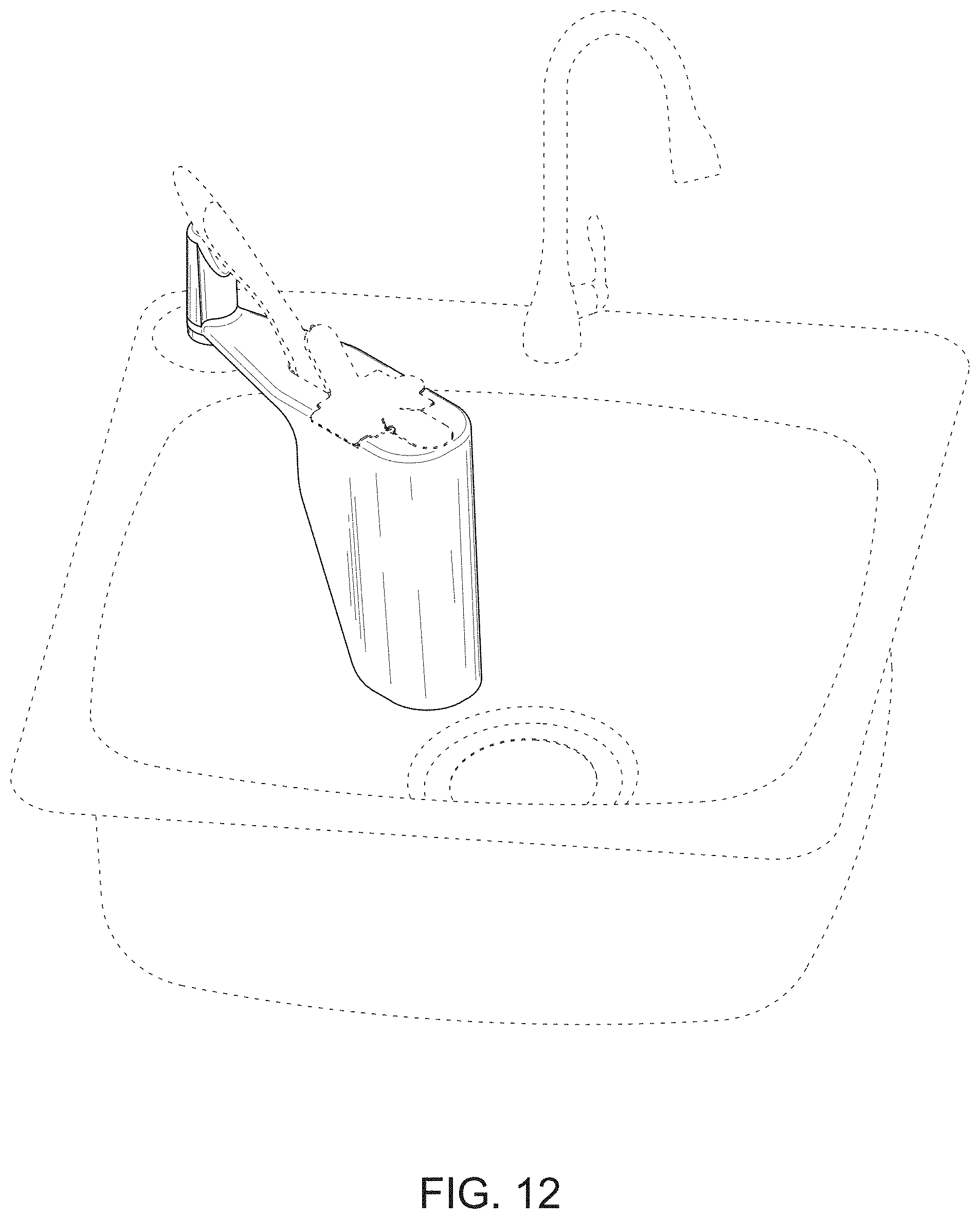 Patent USD0999552 Figure 12 – Hygiene implements holder with shield