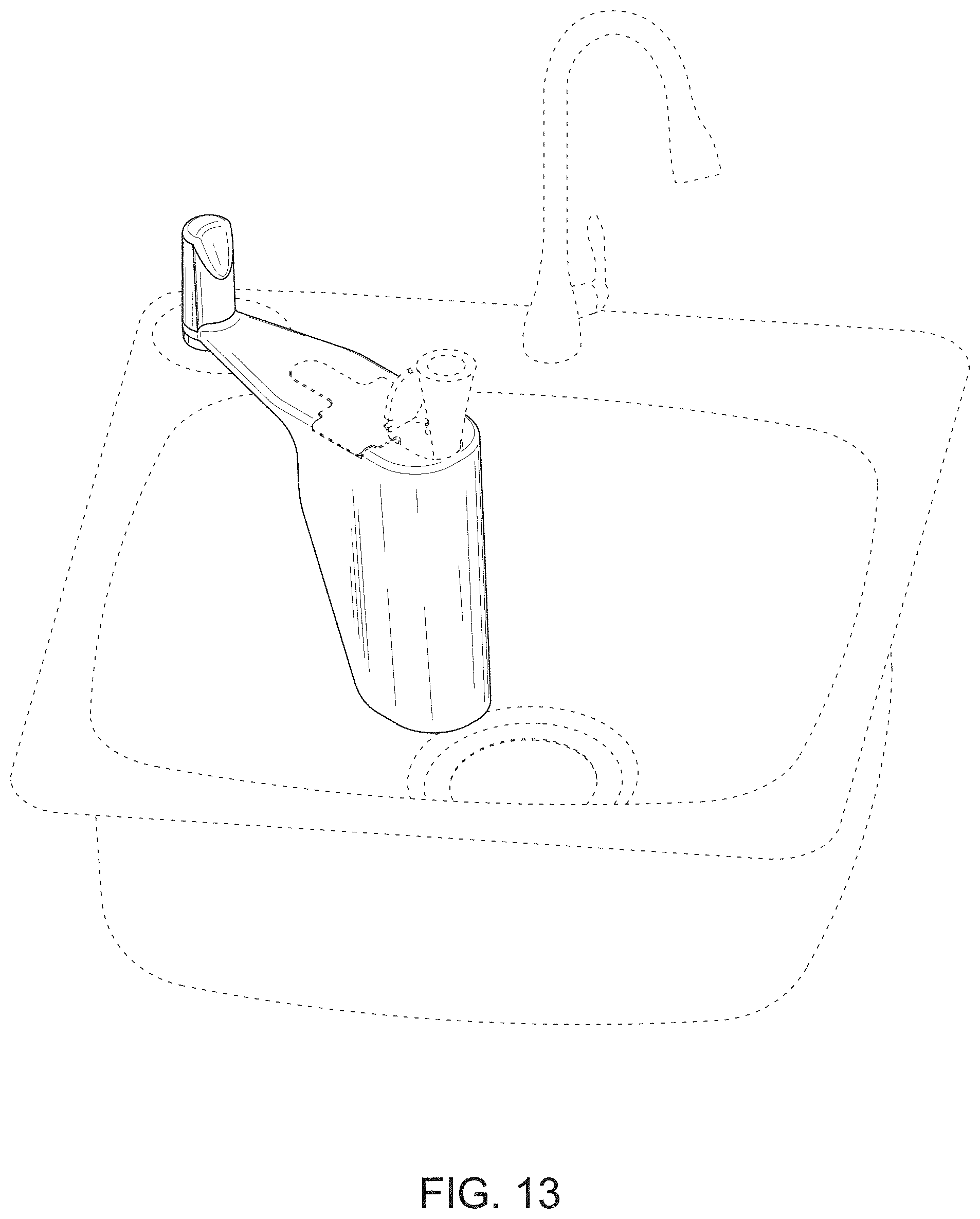 Patent USD0999552 Figure 13 – Hygiene implements holder with shield