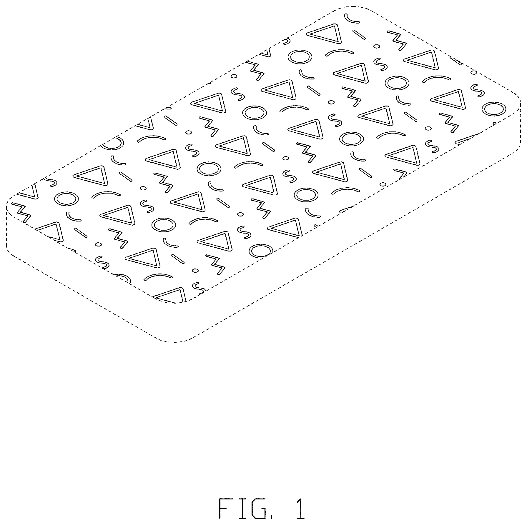 Patent USD0999568 Figure 1 – Bed mattress with pattern