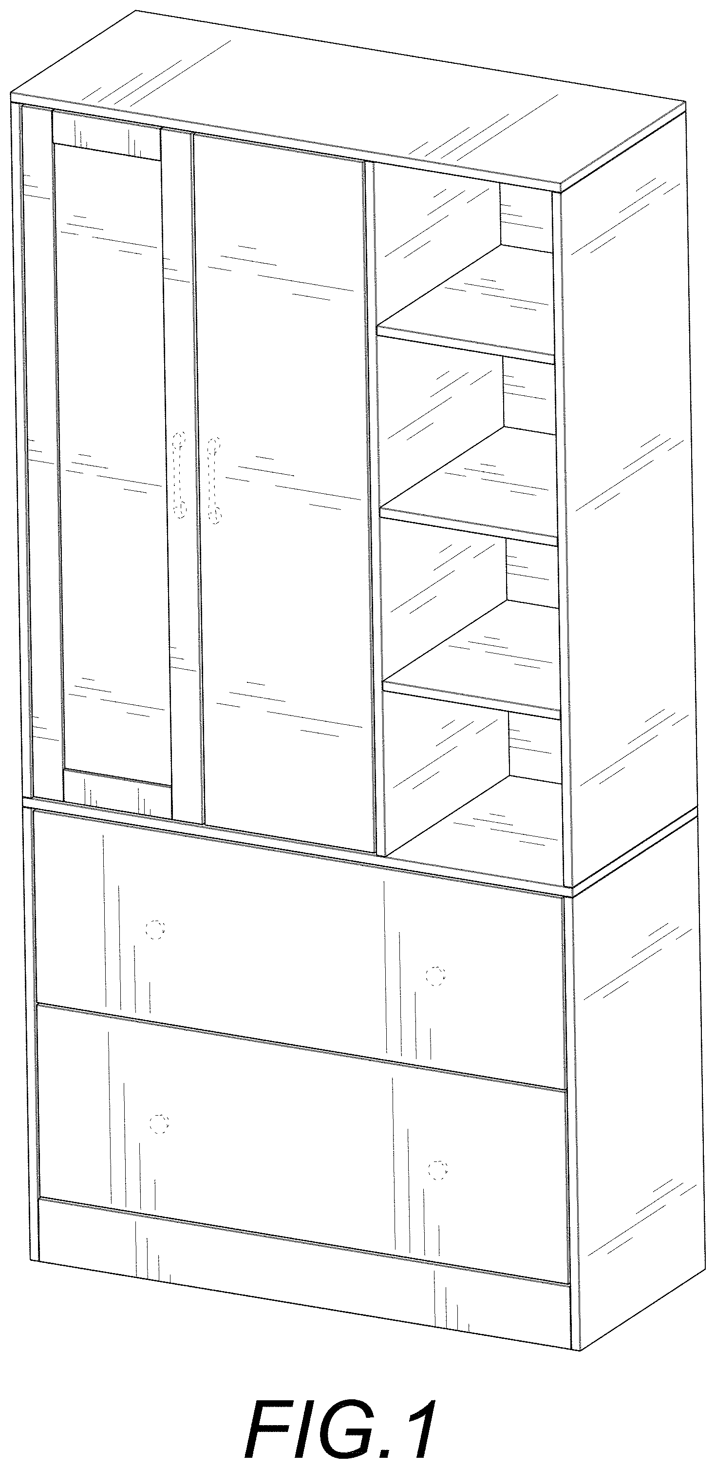Patent USD0999573 Figure 1 – Wardrobe