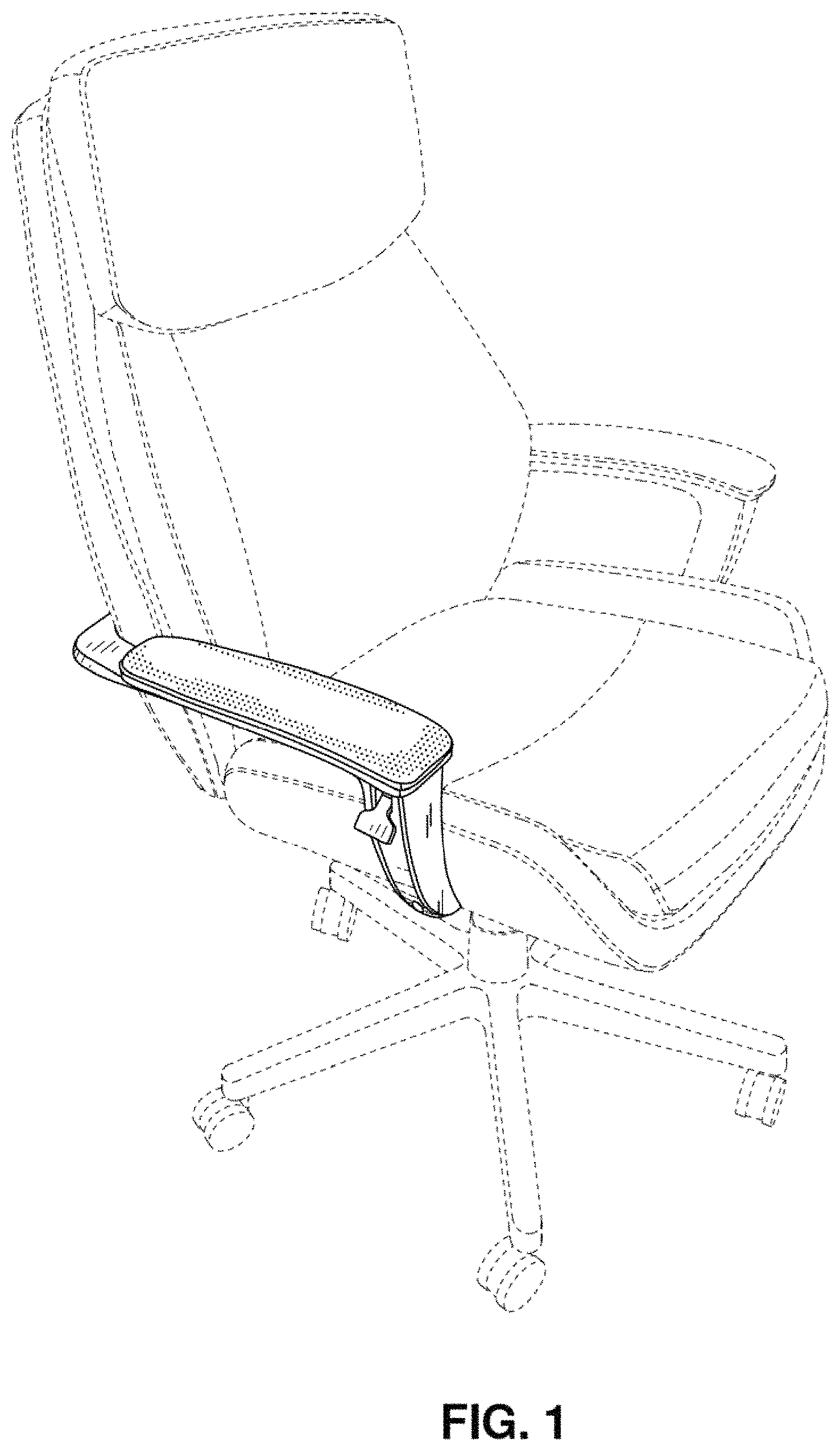 Patent USD0999578 Figure 1 – Arm for a chair