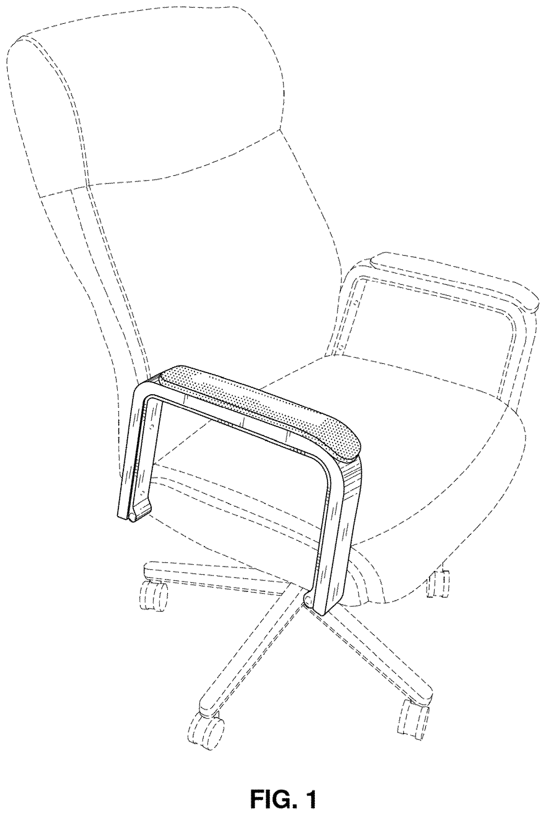 Patent USD0999579 Figure 1 – Arm for a chair