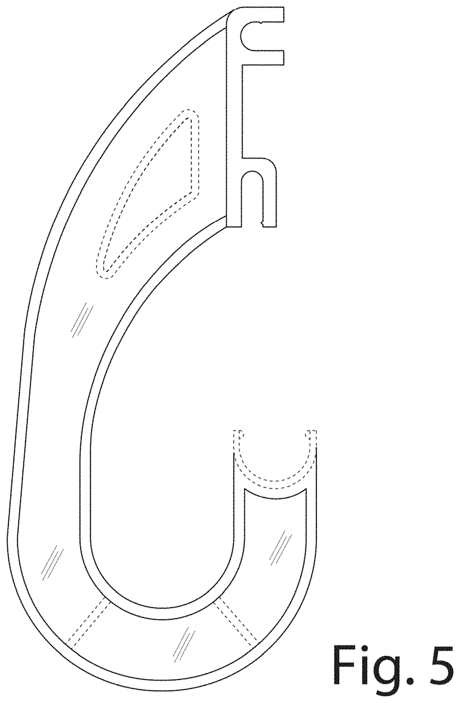 Patent USD0999622 Figure 5 – J-hook rod holder