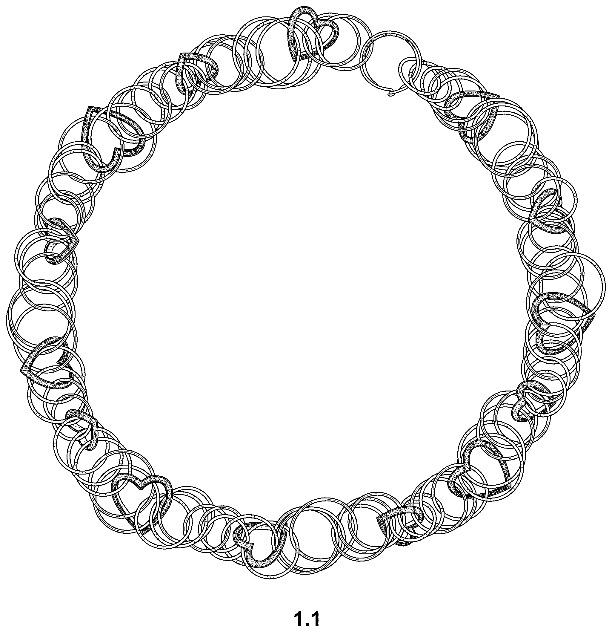 Patent USD0999663 Figure 1 – Necklace