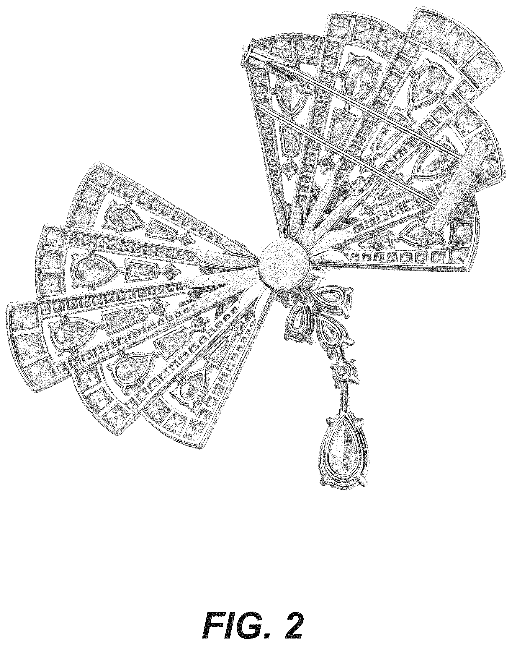 Patent USD0999666 Figure 2 – Brooch