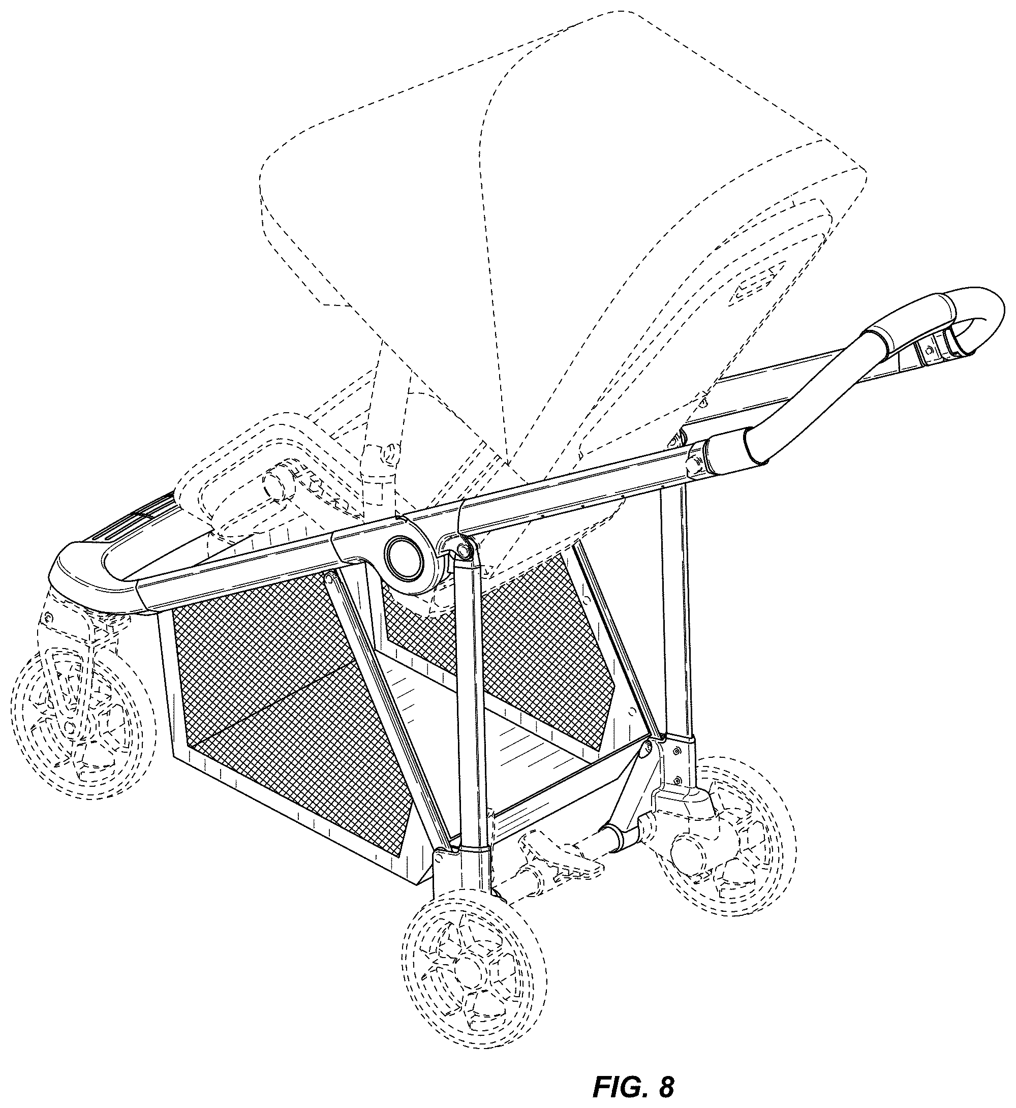 Patent USD0999681 Figure 8 – Stroller