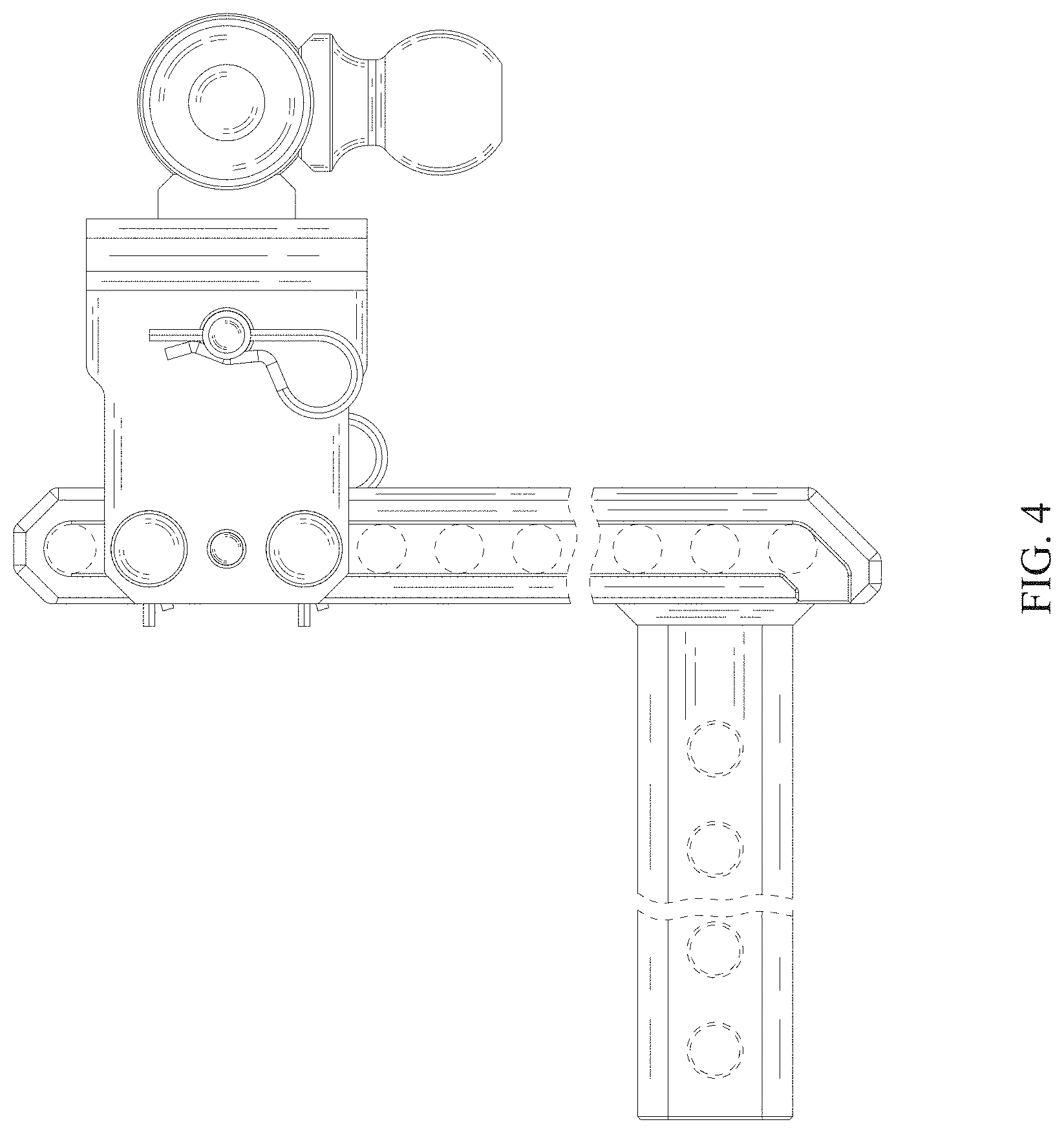 Patent USD0999682 Figure 4 – Trailer hitch draw bar assembly