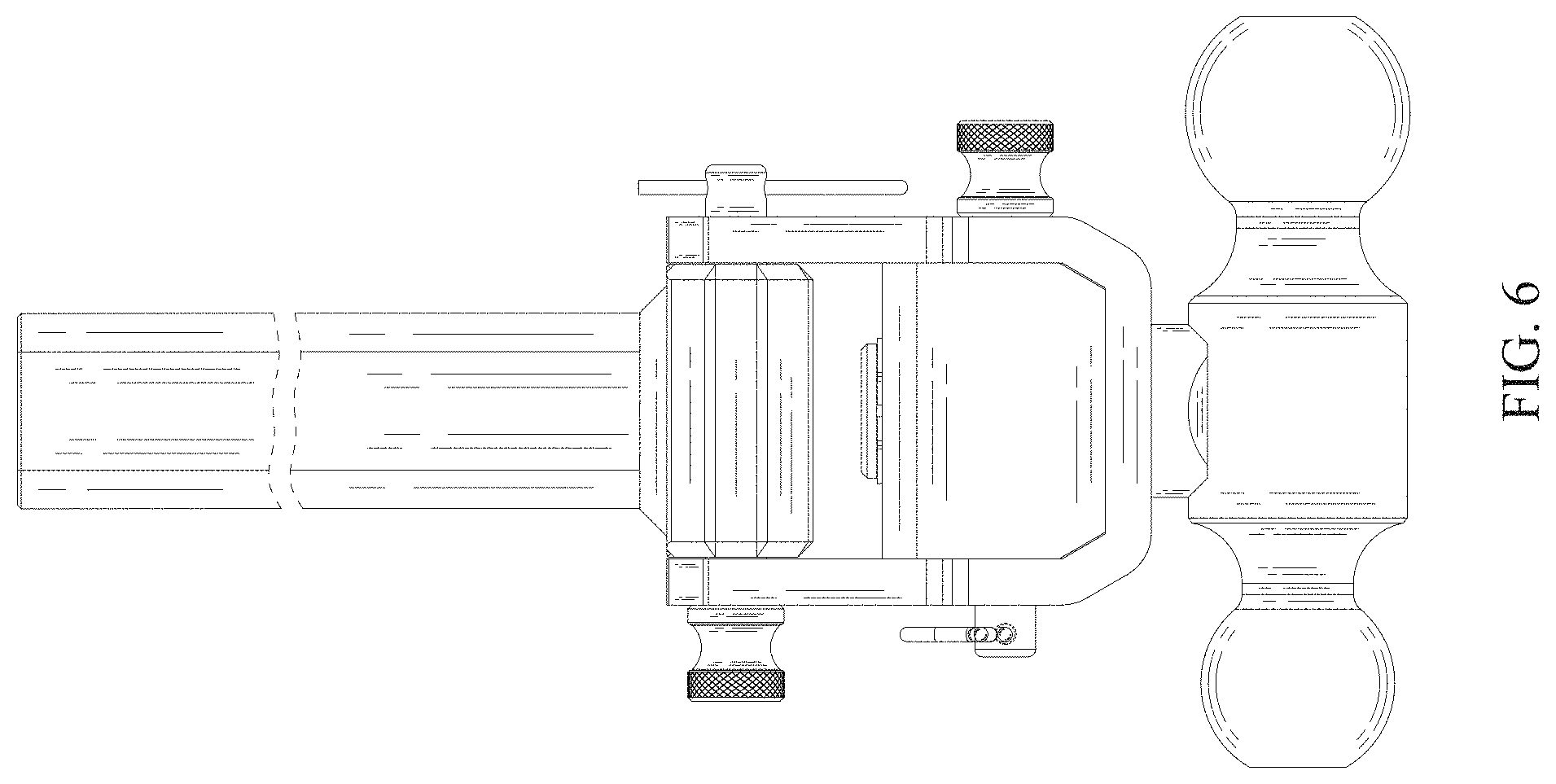 Patent USD0999682 Figure 6 – Trailer hitch draw bar assembly