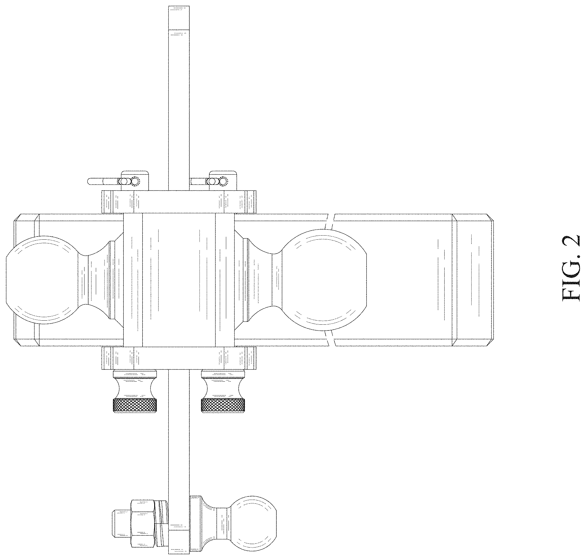 Patent USD0999683 Figure 2 – Adjustable draw bar for trailer hitches