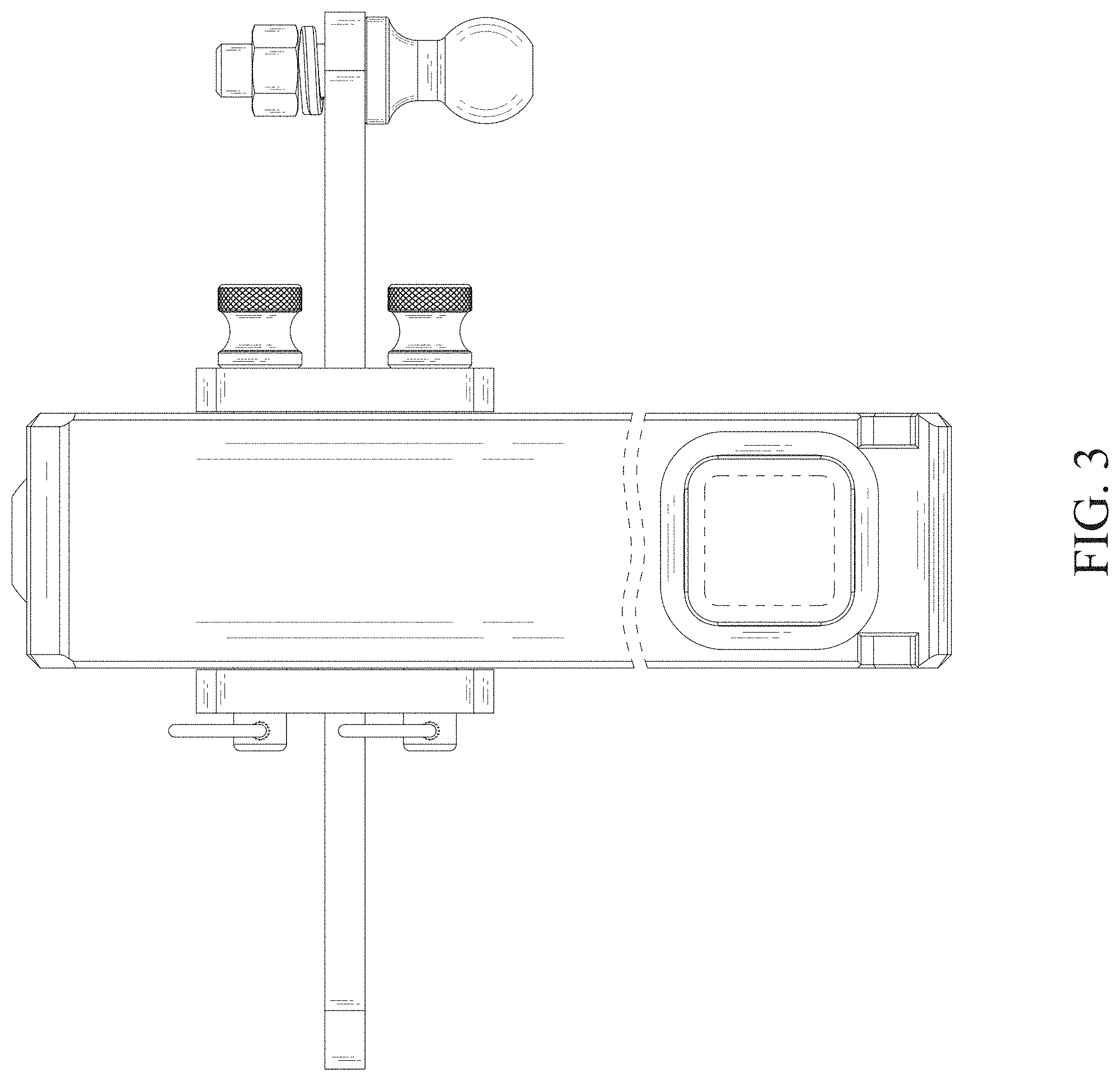 Patent USD0999683 Figure 3 – Adjustable draw bar for trailer hitches