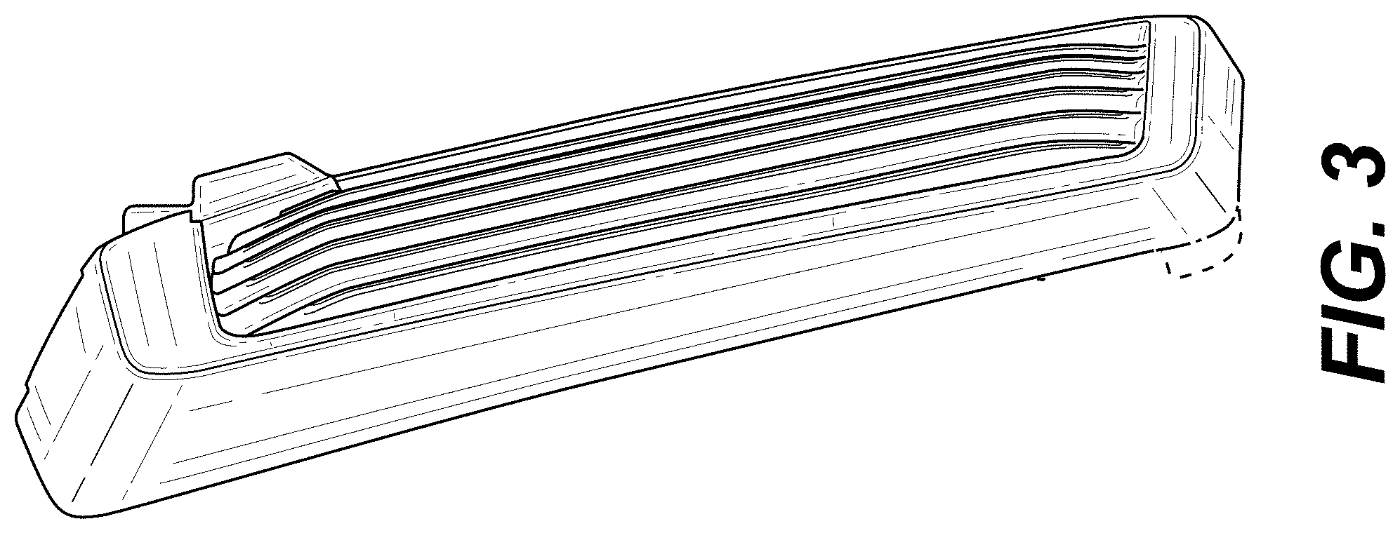 Patent USD0999686 Figure 3 – Radiator grille for a vehicle
