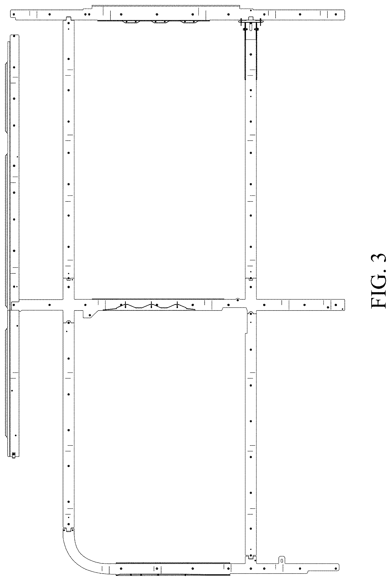 Patent USD0999708 Figure 3 – Modular wall mount for a vehicle