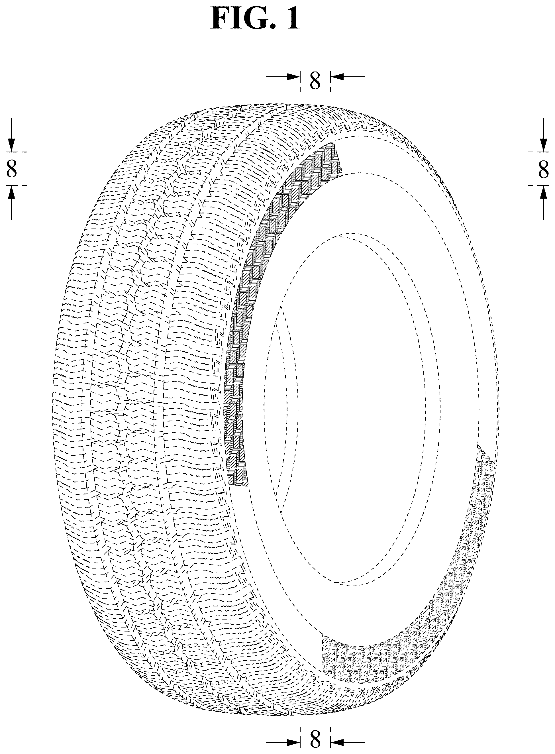 Patent USD0999720 — Automobile tire — Figure 1