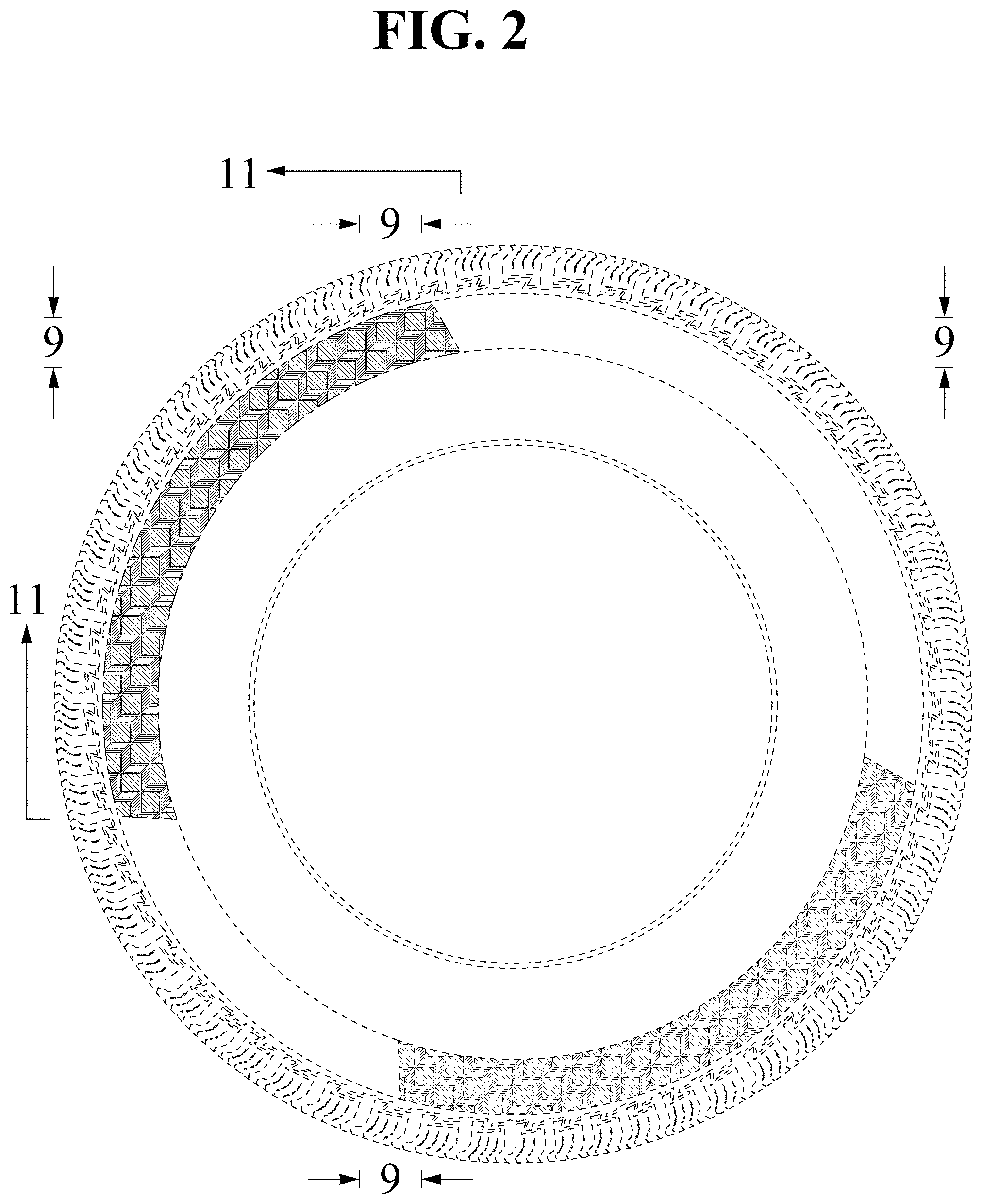 Patent USD0999720 Figure 2 – Automobile tire