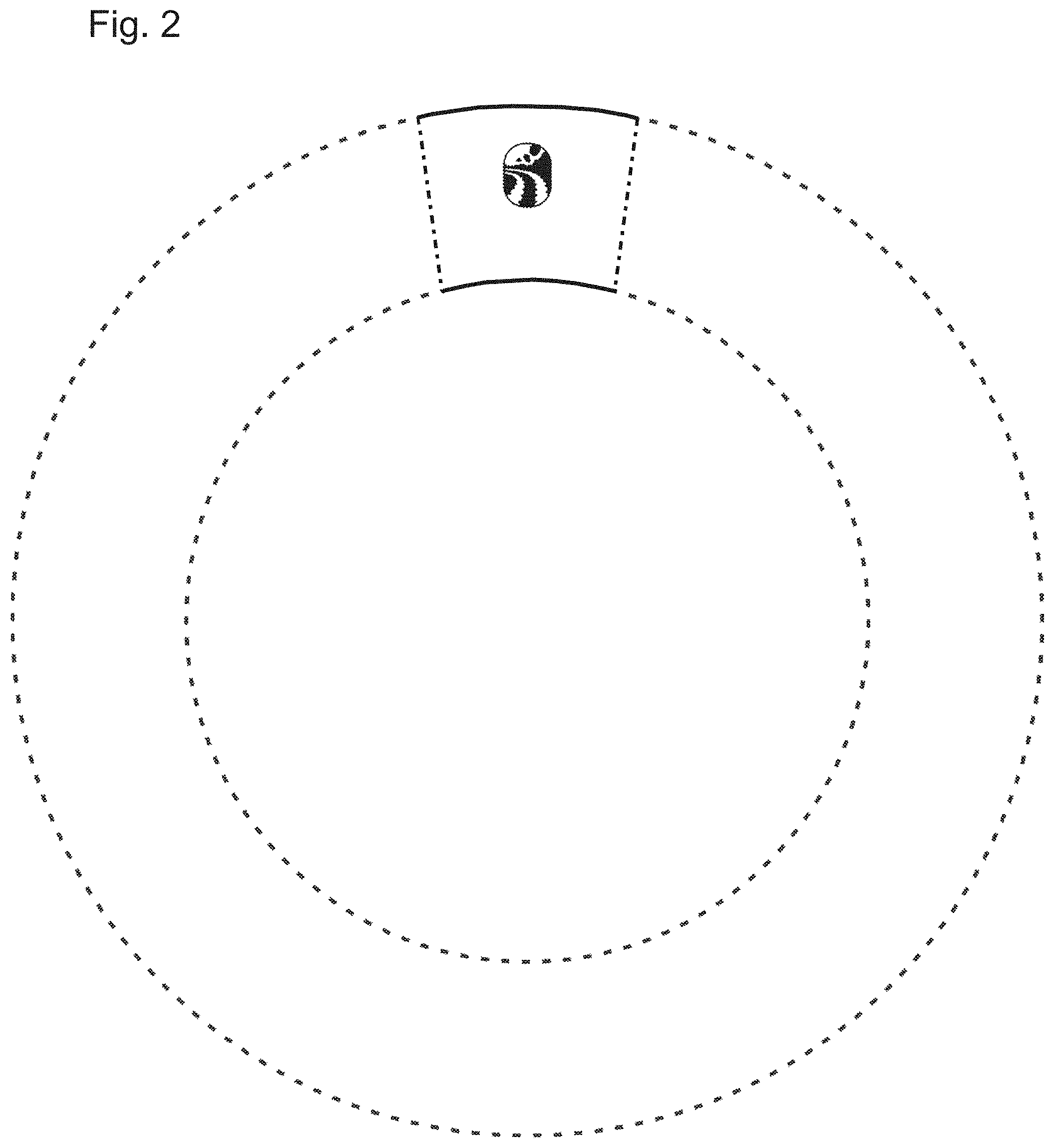 Patent USD0999722 Figure 2 – Sidewall of a tire with graphic symbol