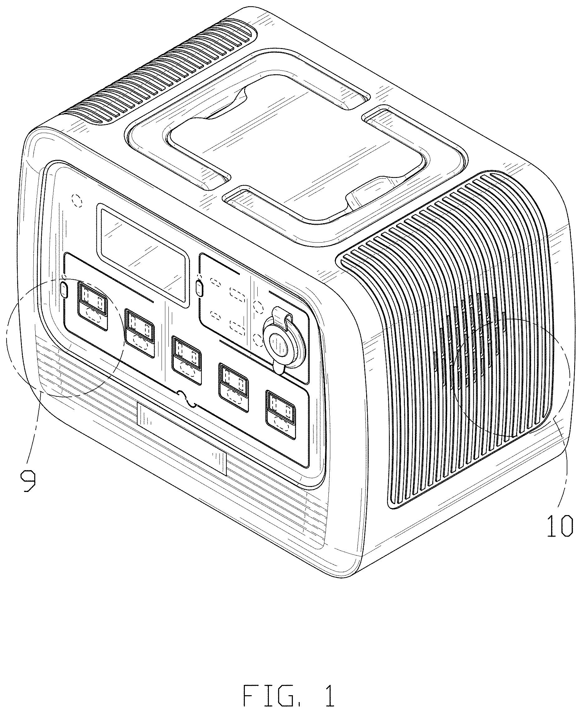 Patent USD0999733 — Portable power supply — Figure 1