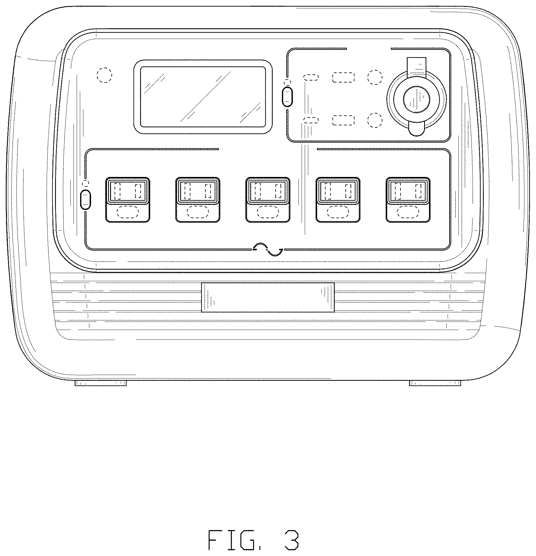 Patent USD0999733 Figure 3 – Portable power supply