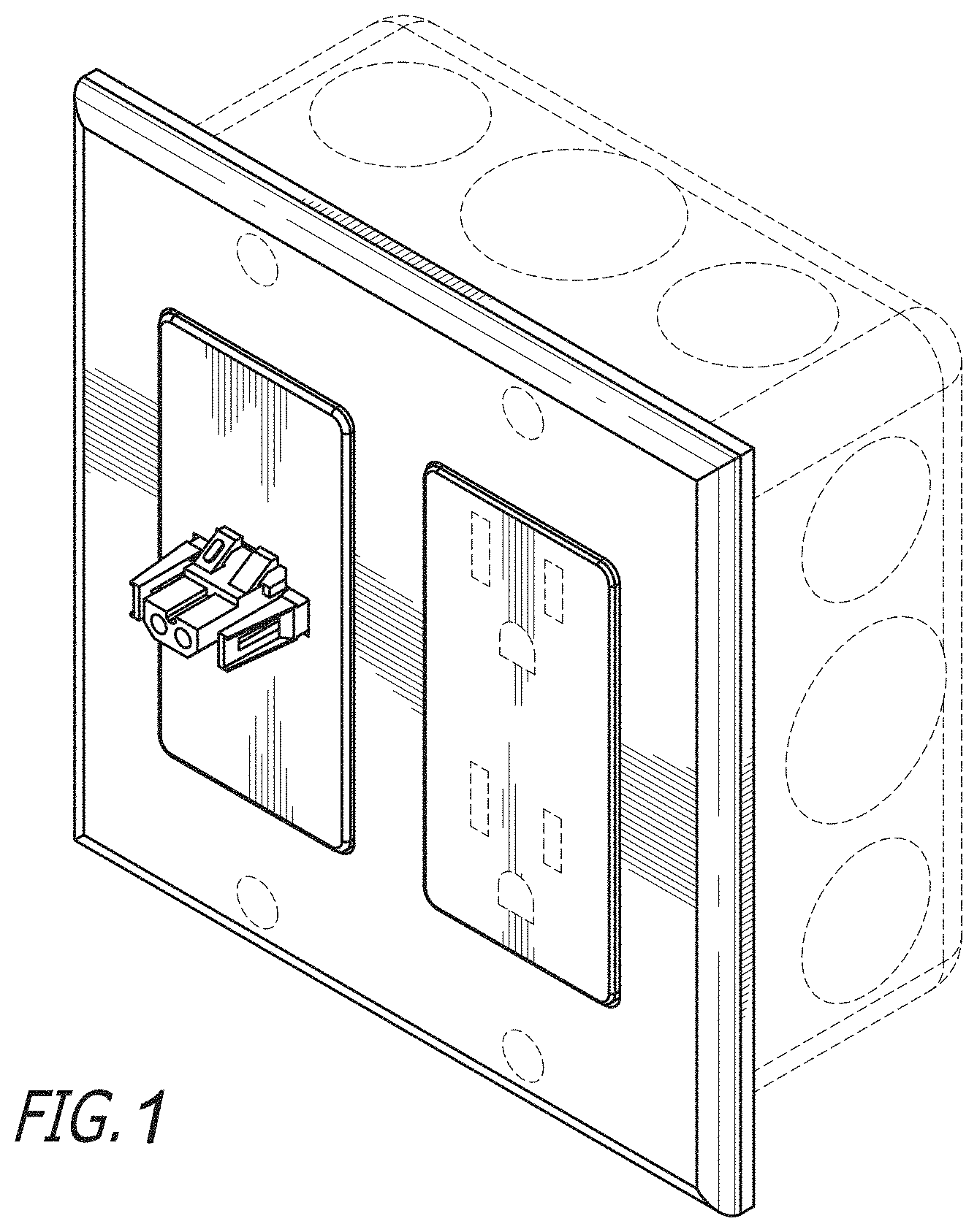 Patent USD0999742 Figure 1 – Safety interlock outlet box