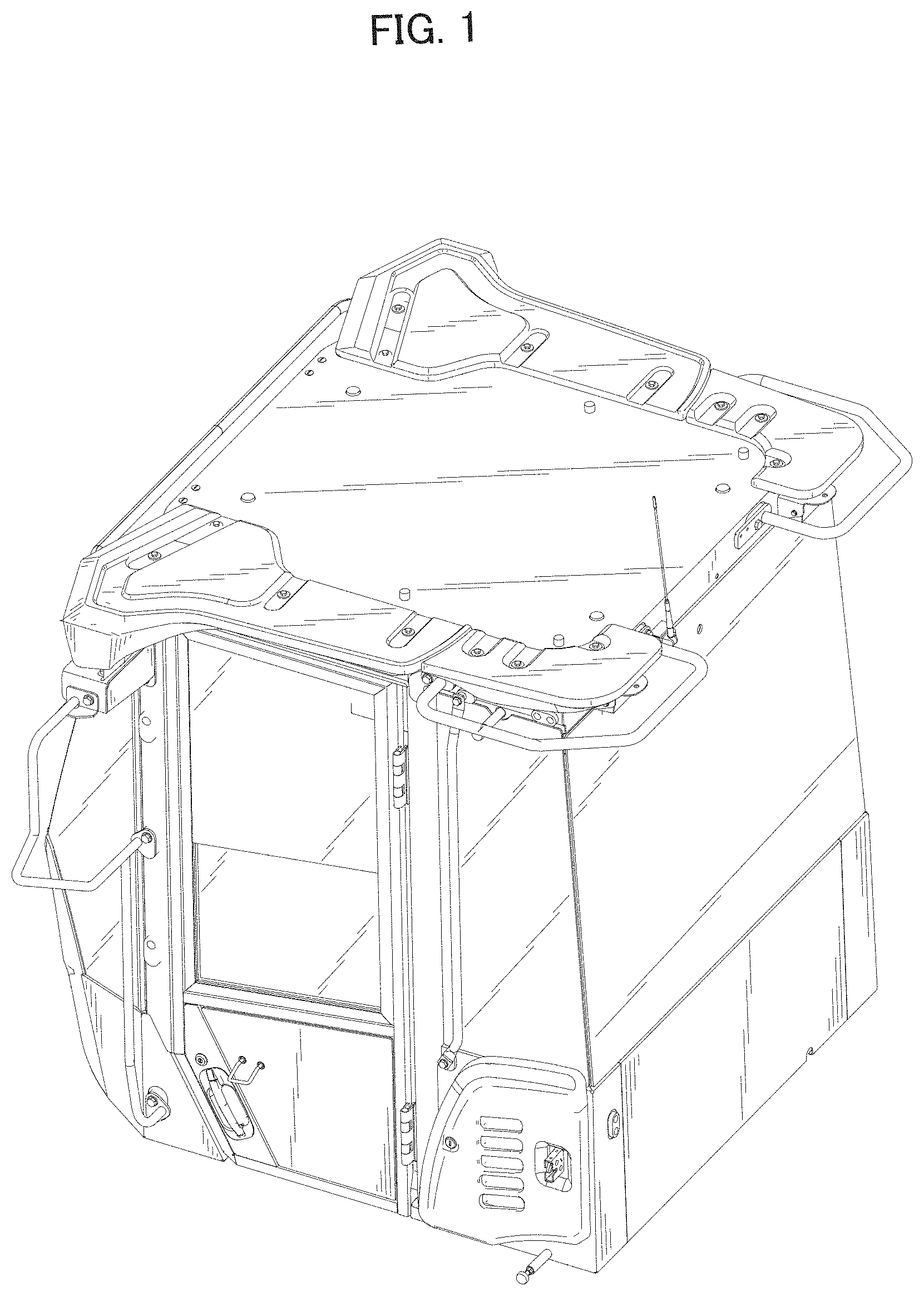 Patent USD0999792 Figure 1 – Cabin for construction machine