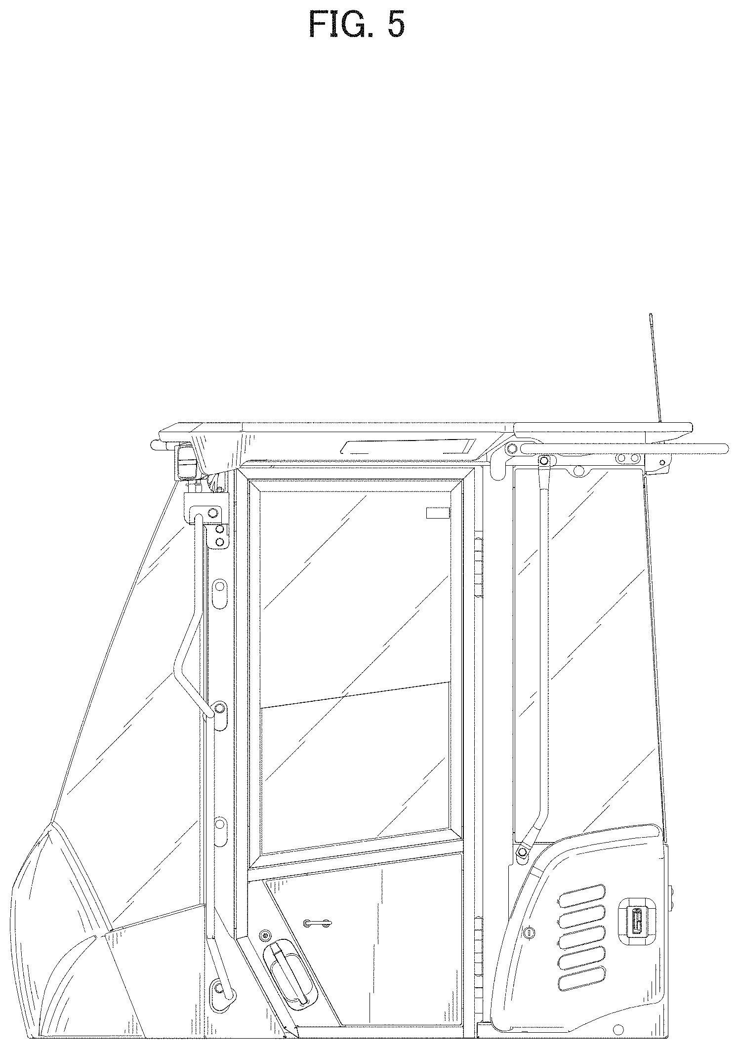 Patent USD0999792 Figure 5 – Cabin for construction machine