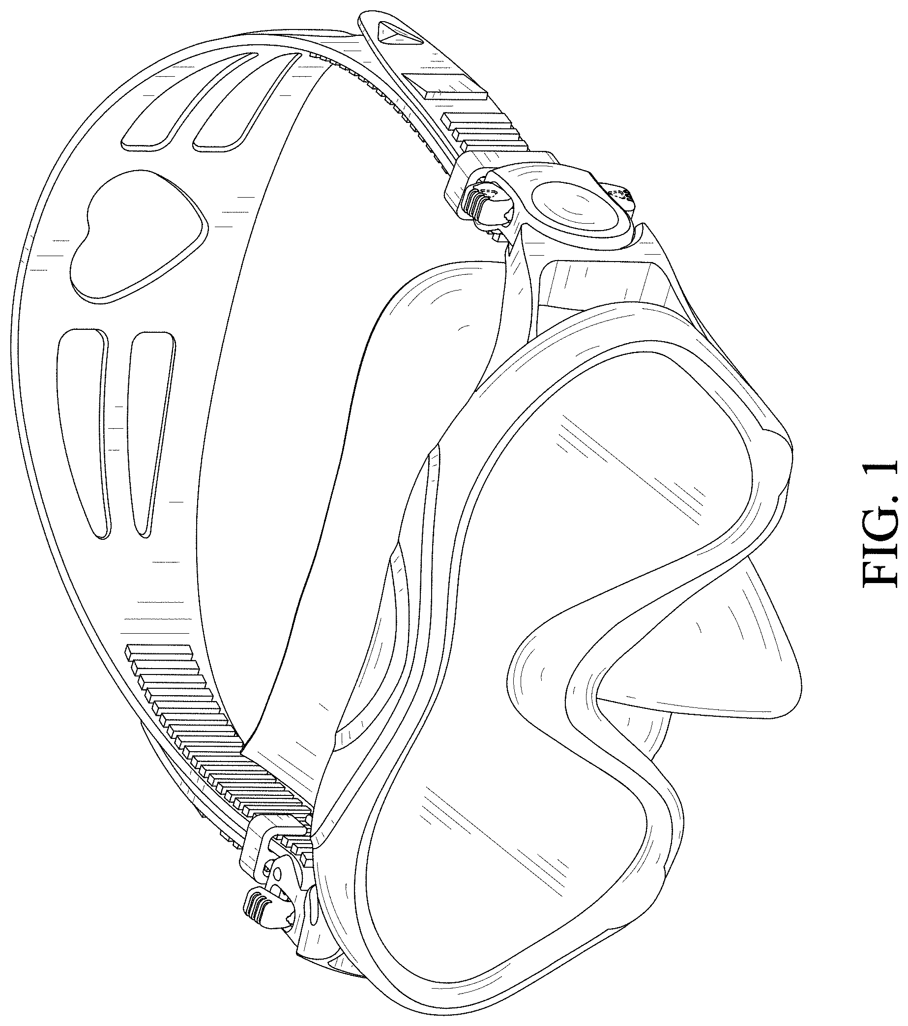 Patent USD0999813 Figure 1 – Swim mask